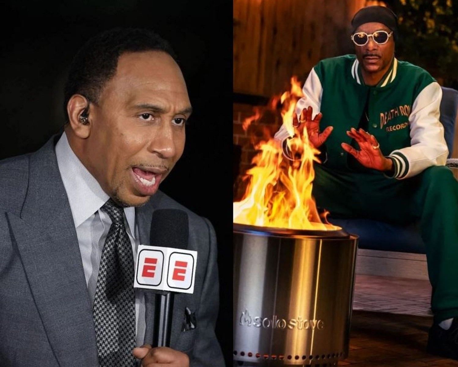 Stephen A. Smith (L) hails Snoop Dogg (R) as a marketing genius for his &quot;smokeless&quot; spot.
