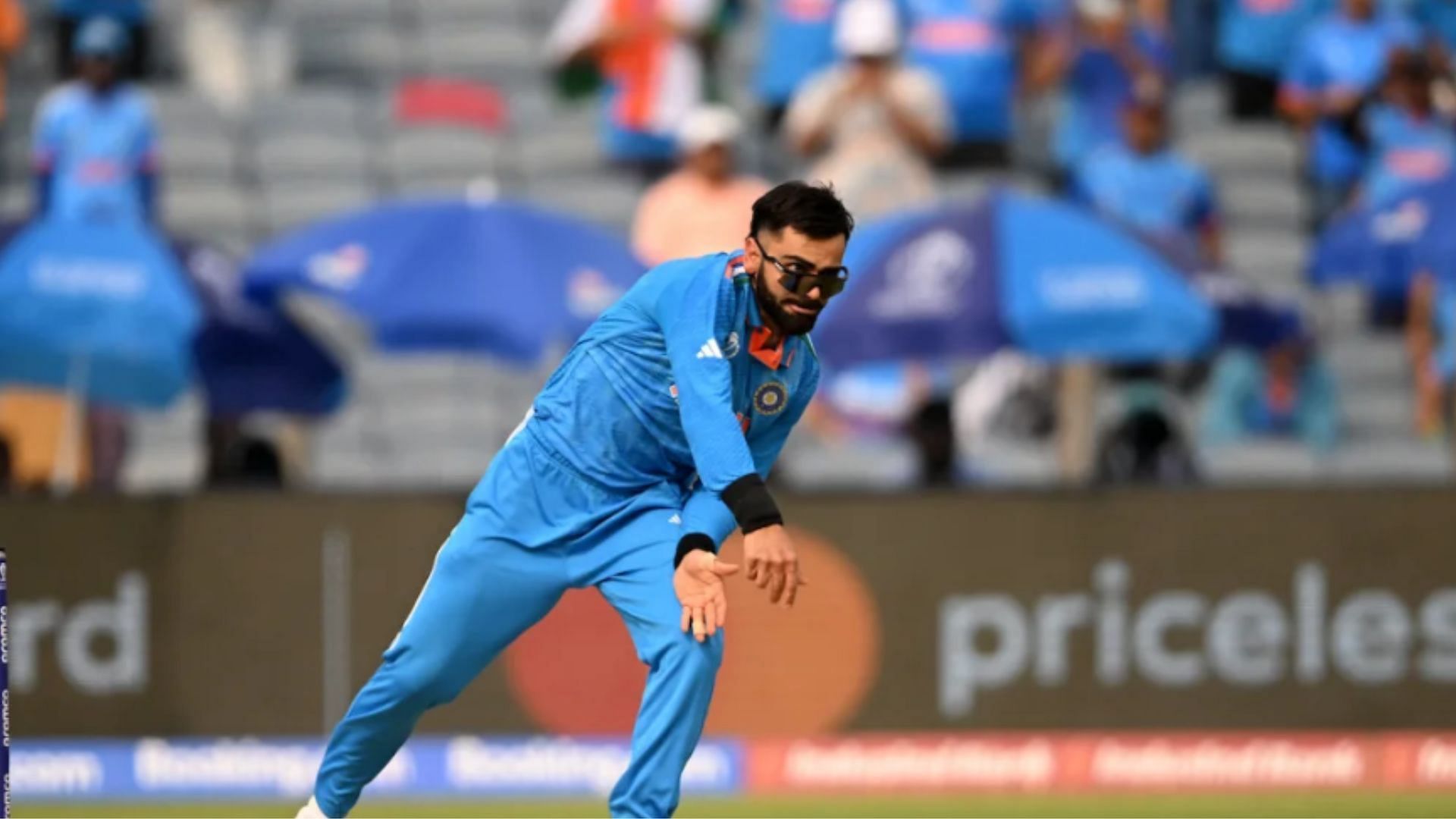 Virat Kohli has just bowled 3 deliveries in the competition. (Pic: Getty)