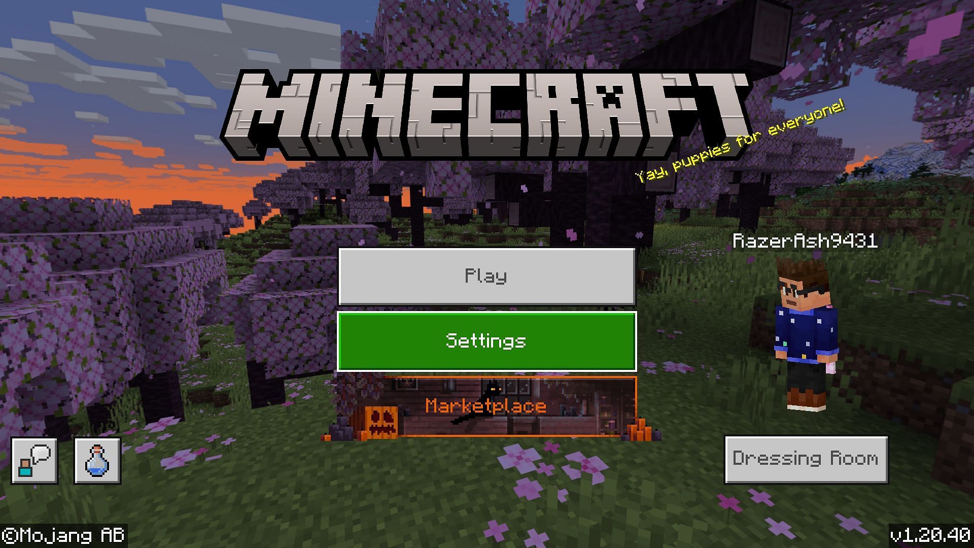 Open the game and head over to settings (Image via Mojang)