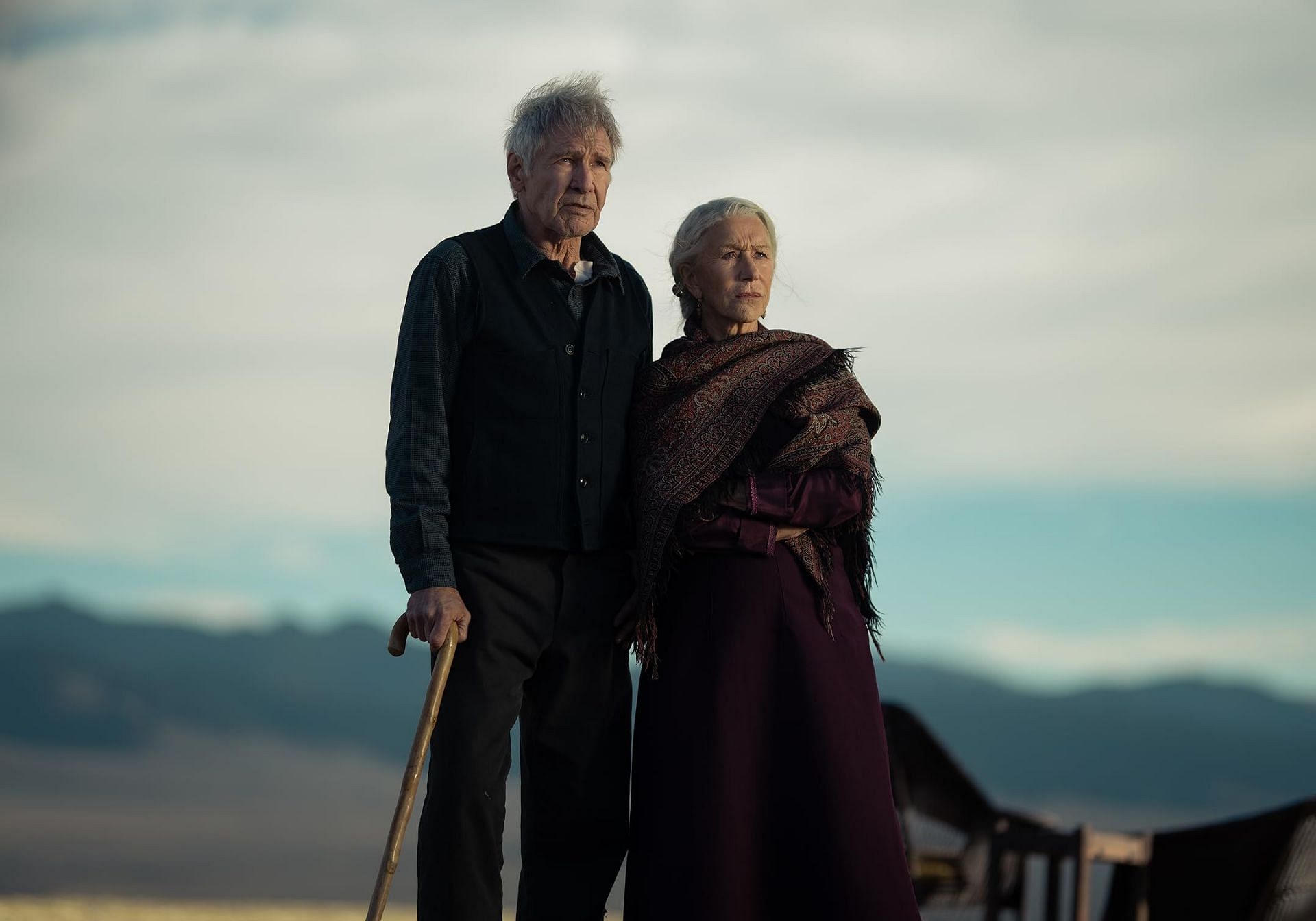 Harrison Ford and Helen Mirren in 1923 (2022) (Image via Paramount+)