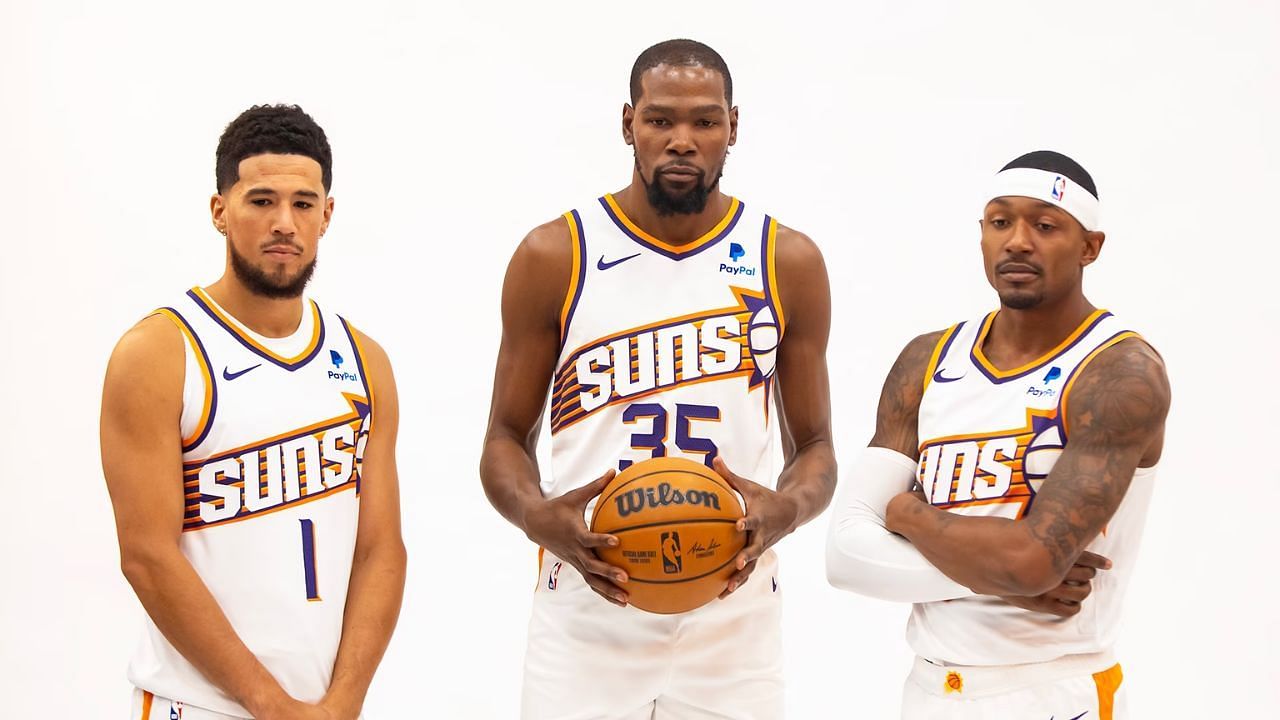 Basketball fans are still waiting to see Kevin Durant, Devin Booker and Bradley Beal play for the Phoenix Suns at the same time.