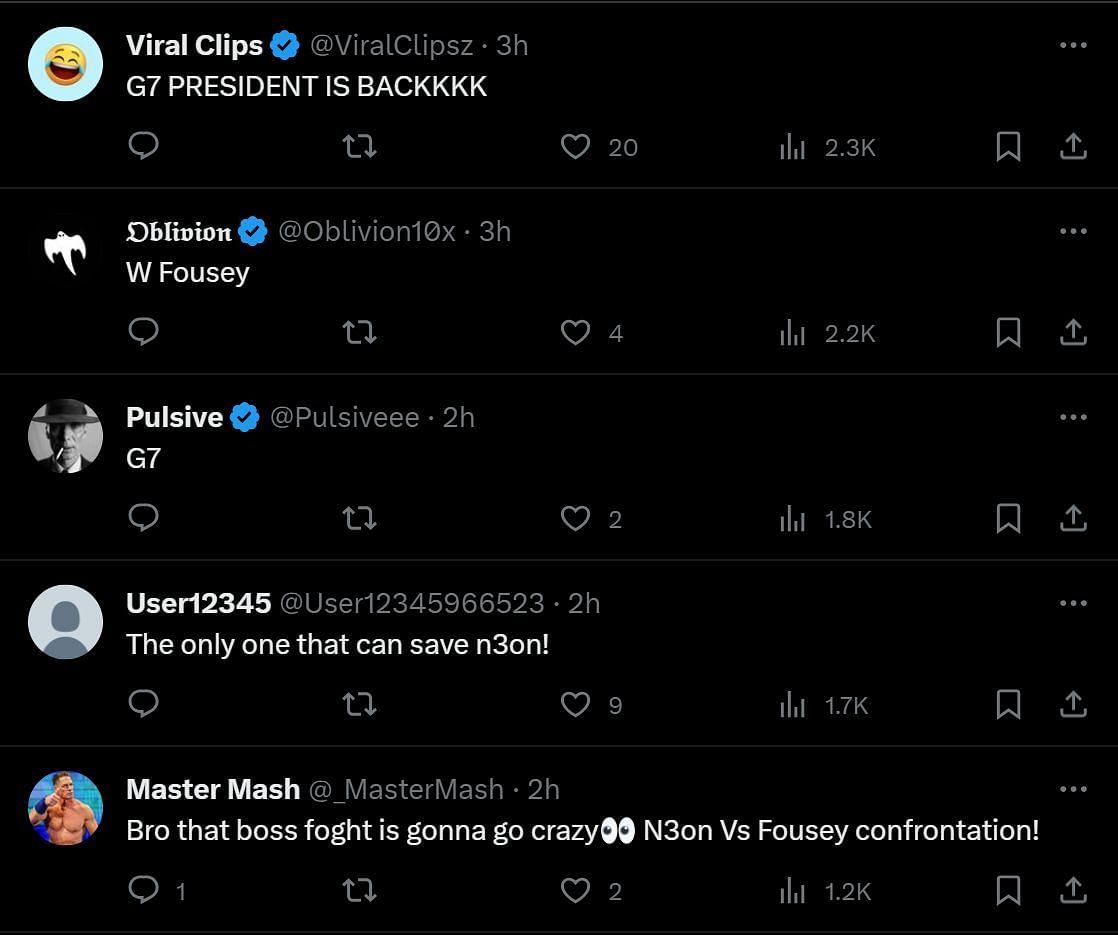 Fans react to Fousey and Adin Ross&#039; clip (Image via @clippedszn)