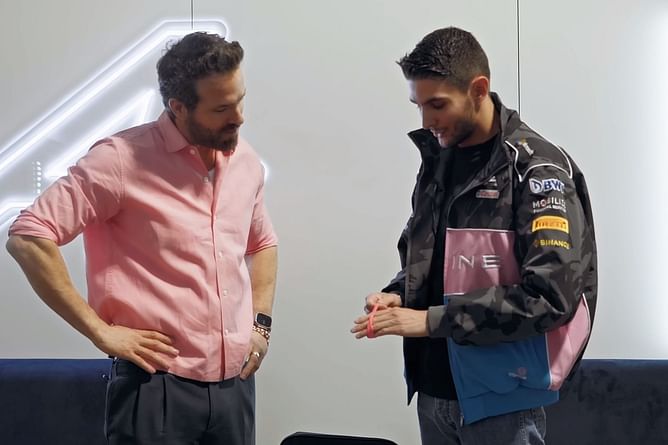"It says daddy on it": Deadpool star Ryan Reynolds and Alpine driver Esteban Ocon collaborate for a hilarious encounter