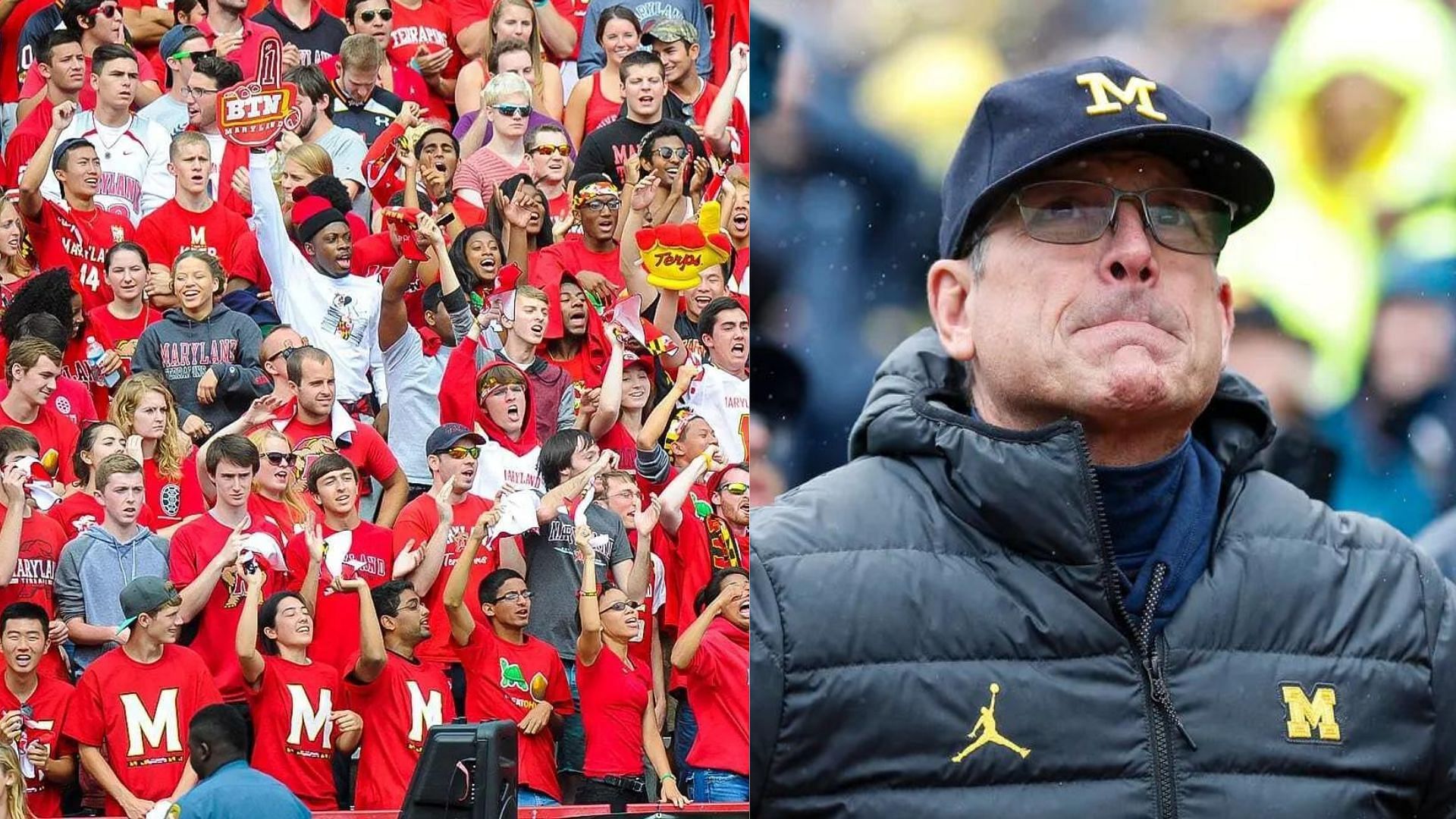 &quot;Where is Harbaugh&quot; chants ring in College Park as Maryland Terrapins taunt Michigan Wolverines for sign-stealing scandal