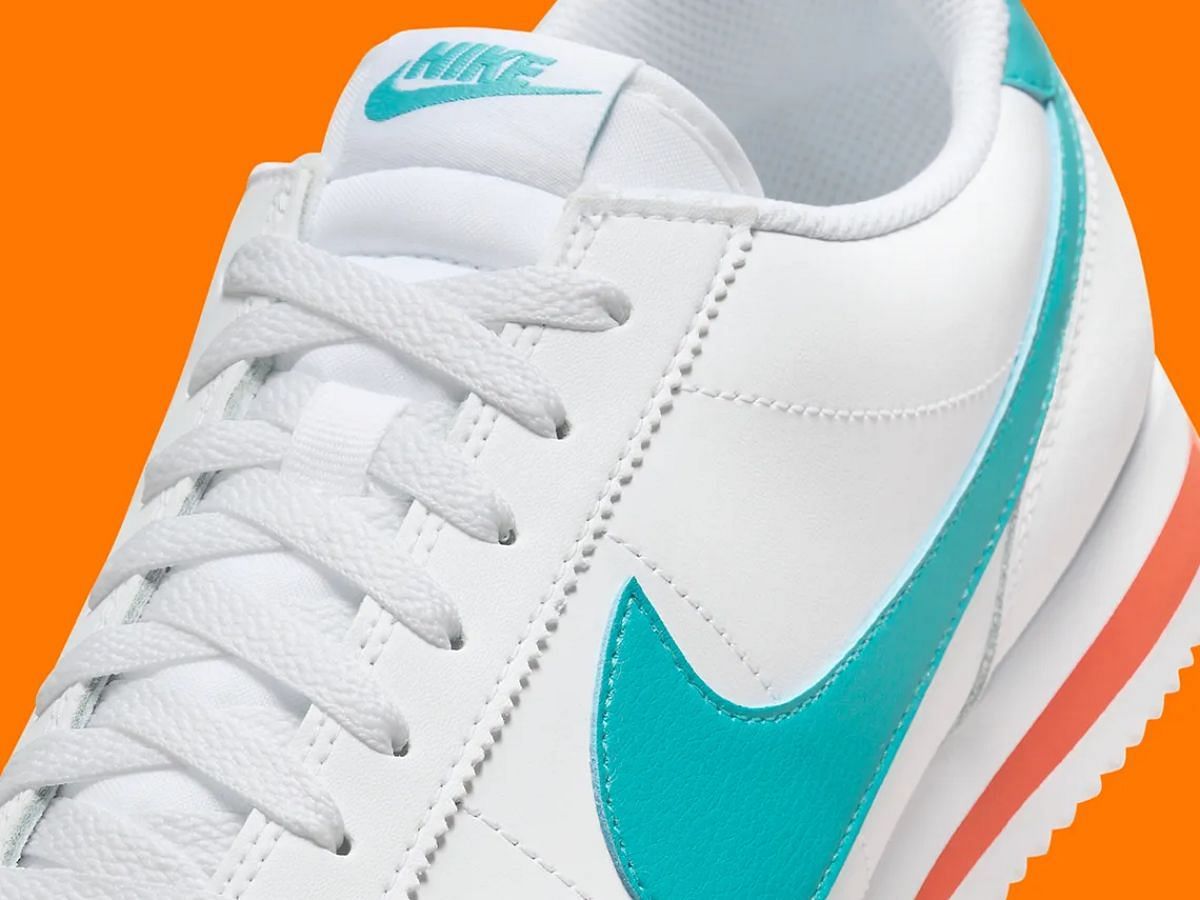 Nike Cortez &ldquo;Miami Dolphins&rdquo; sneakers (Image via Sneaker News)