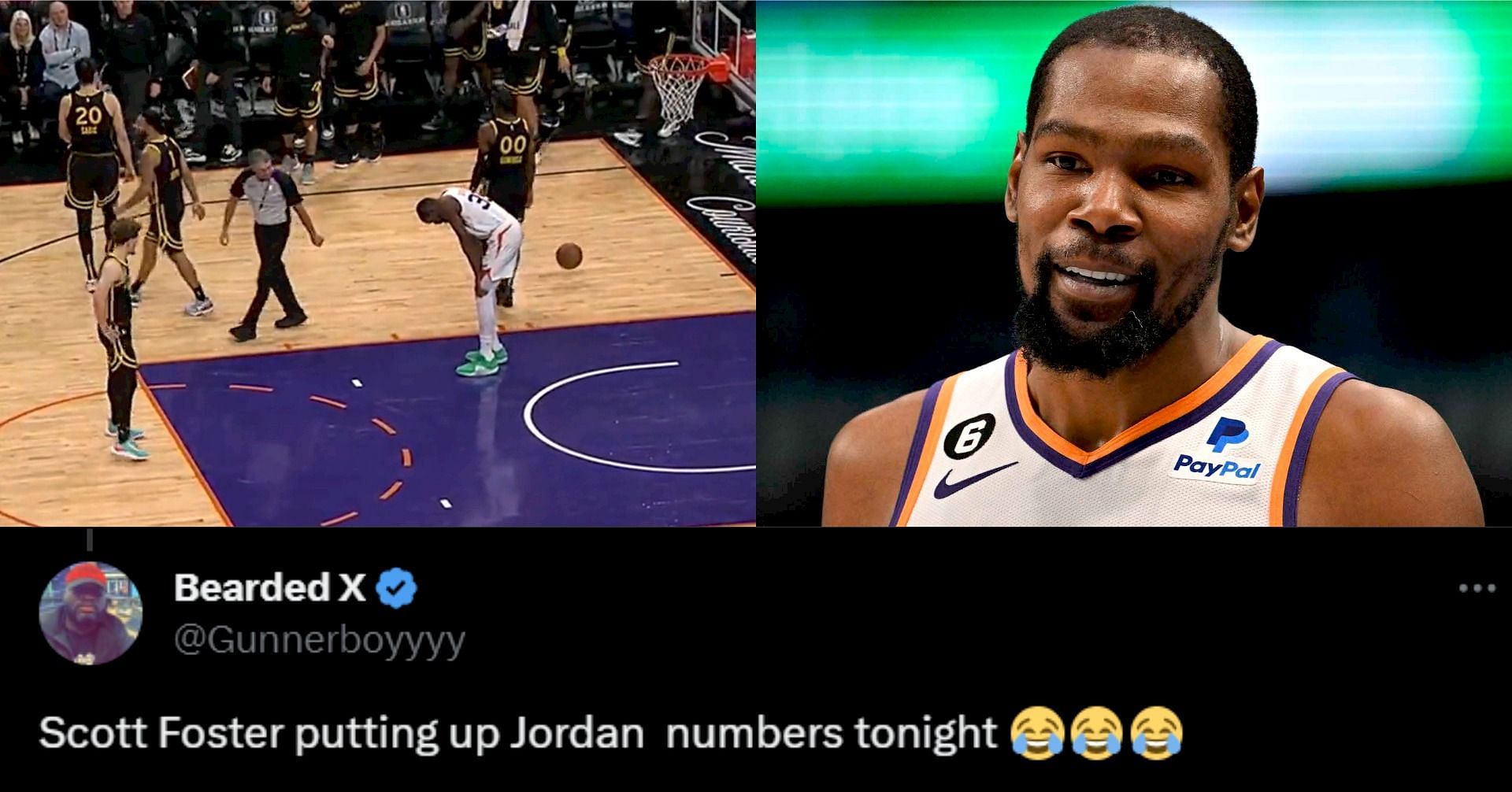 NBA fans lose it as Scott Foster hands Kevin Durant a tech after ejecting Chris Paul for silly reason