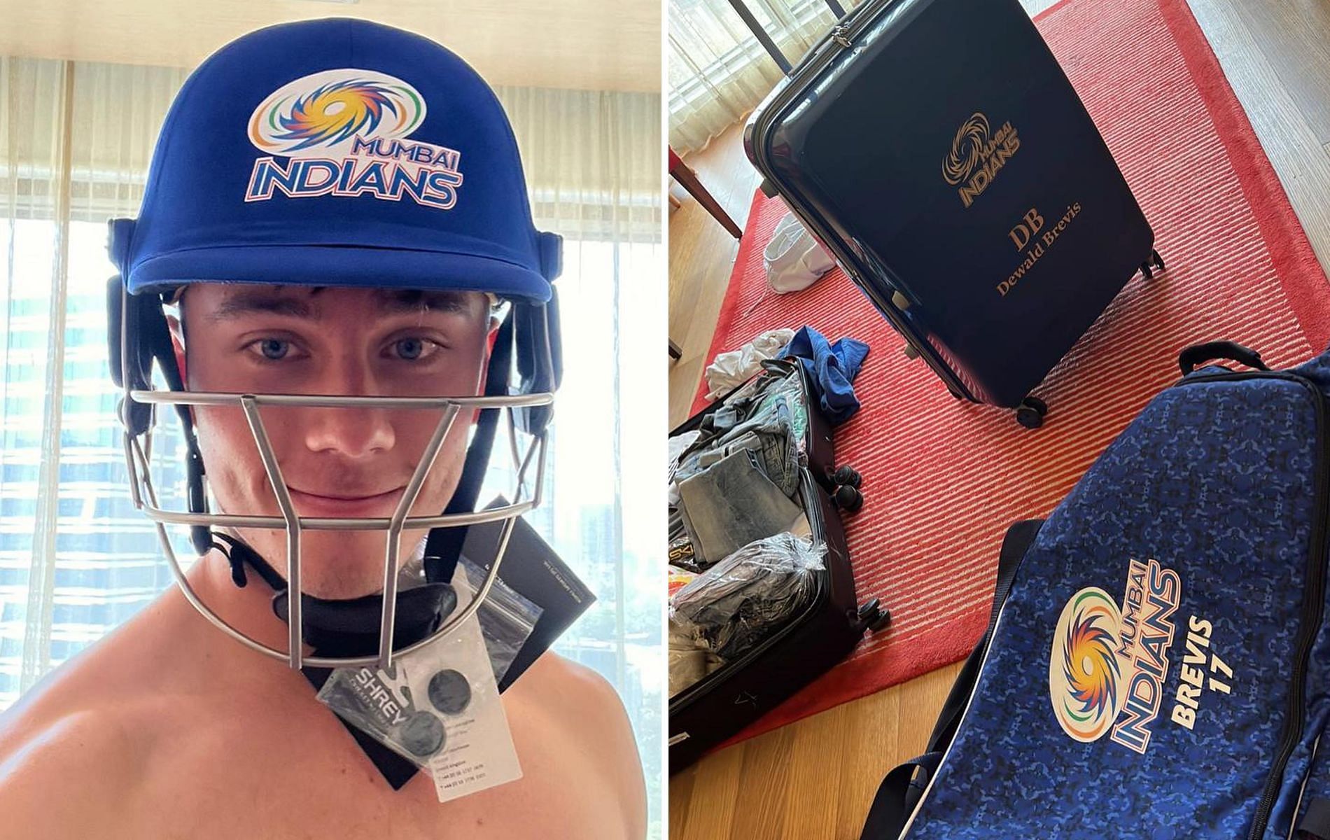 Dewald Brevis was retained by MI ahead of the mini-auction. (Pics: Instagram)