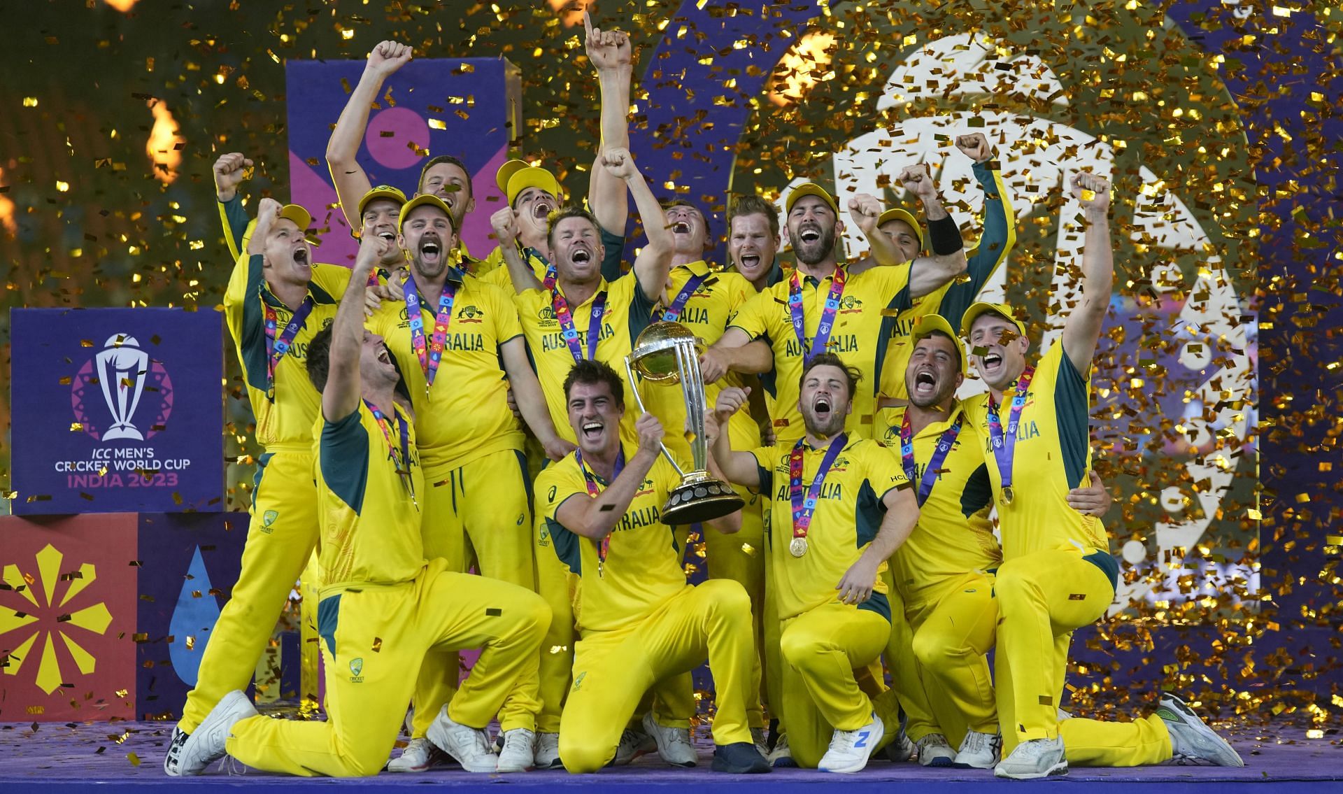 In Pictures and Videos Australia celebrate after beating India to lift