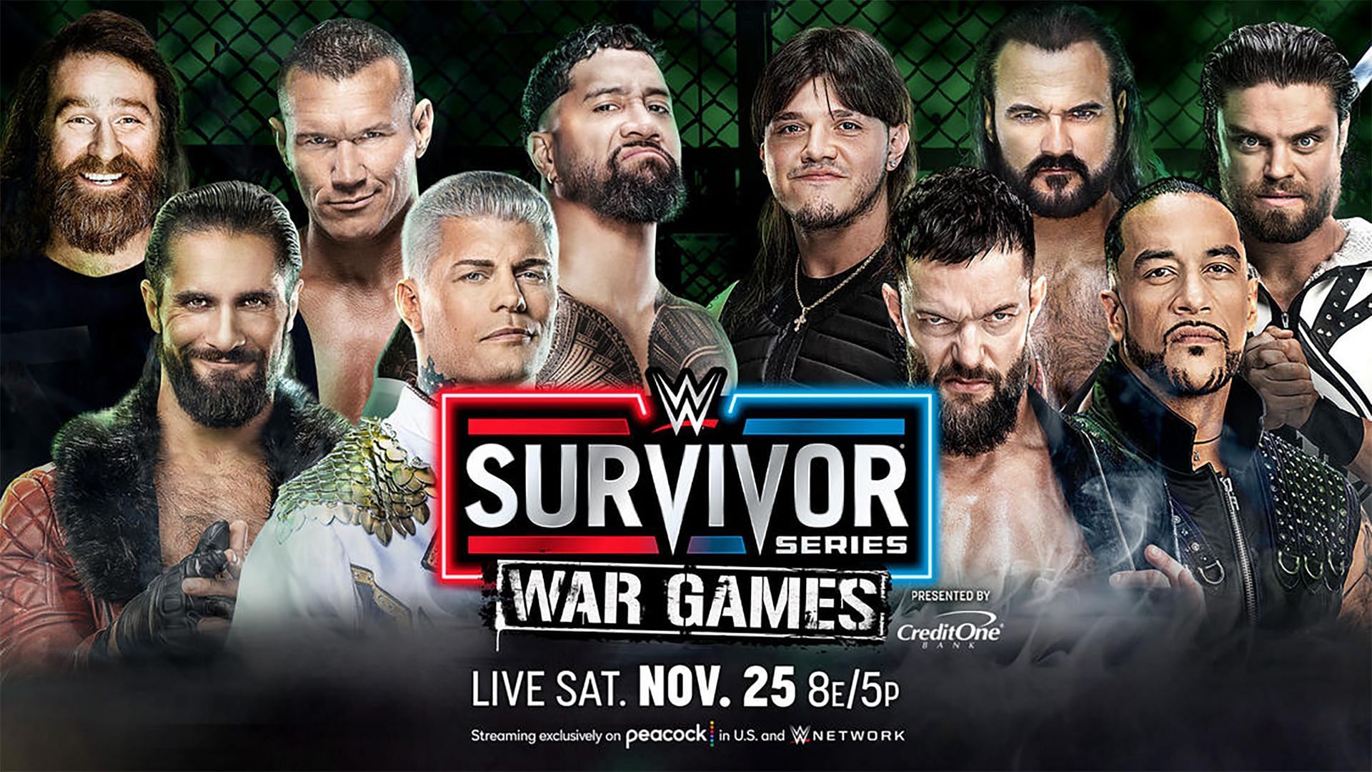 Team Rhodes vs. Team Judgment Day in WarGames at WWE Survivor Series