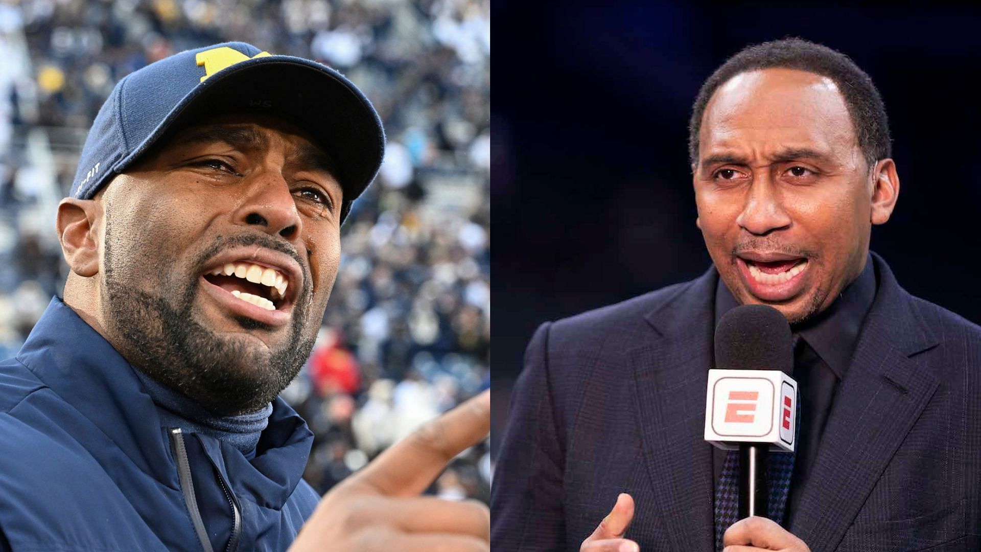 Stephen A Smith Criticizes Michigan Interim Hc Sherrone Moores Emotional Reaction To Penn