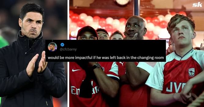 "Man is finished," "Don't give ideas to Mikel" - Fans react as Arsenal star starts in unnatural position for 2nd game in a row in friendly