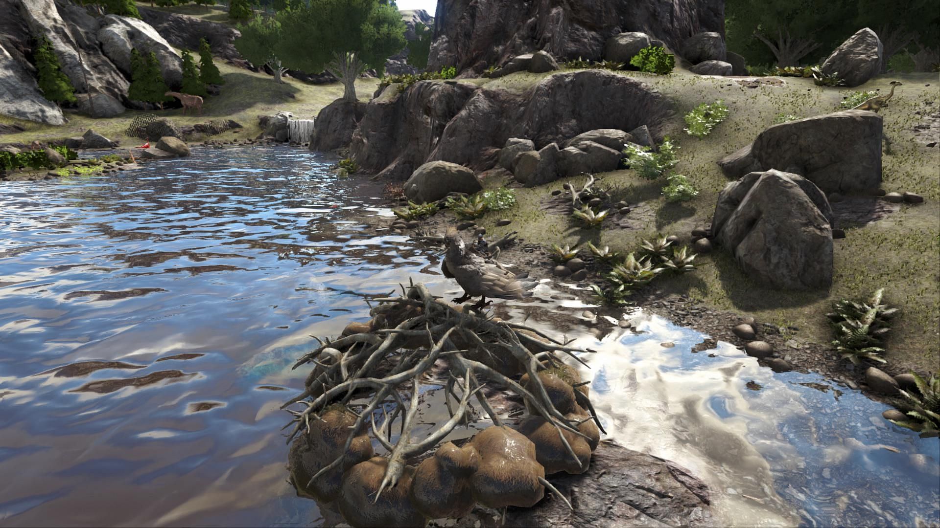 Casteroides build beaver dams out in the wild in Ark Survival Ascended (Image via Studio Wildcard)
