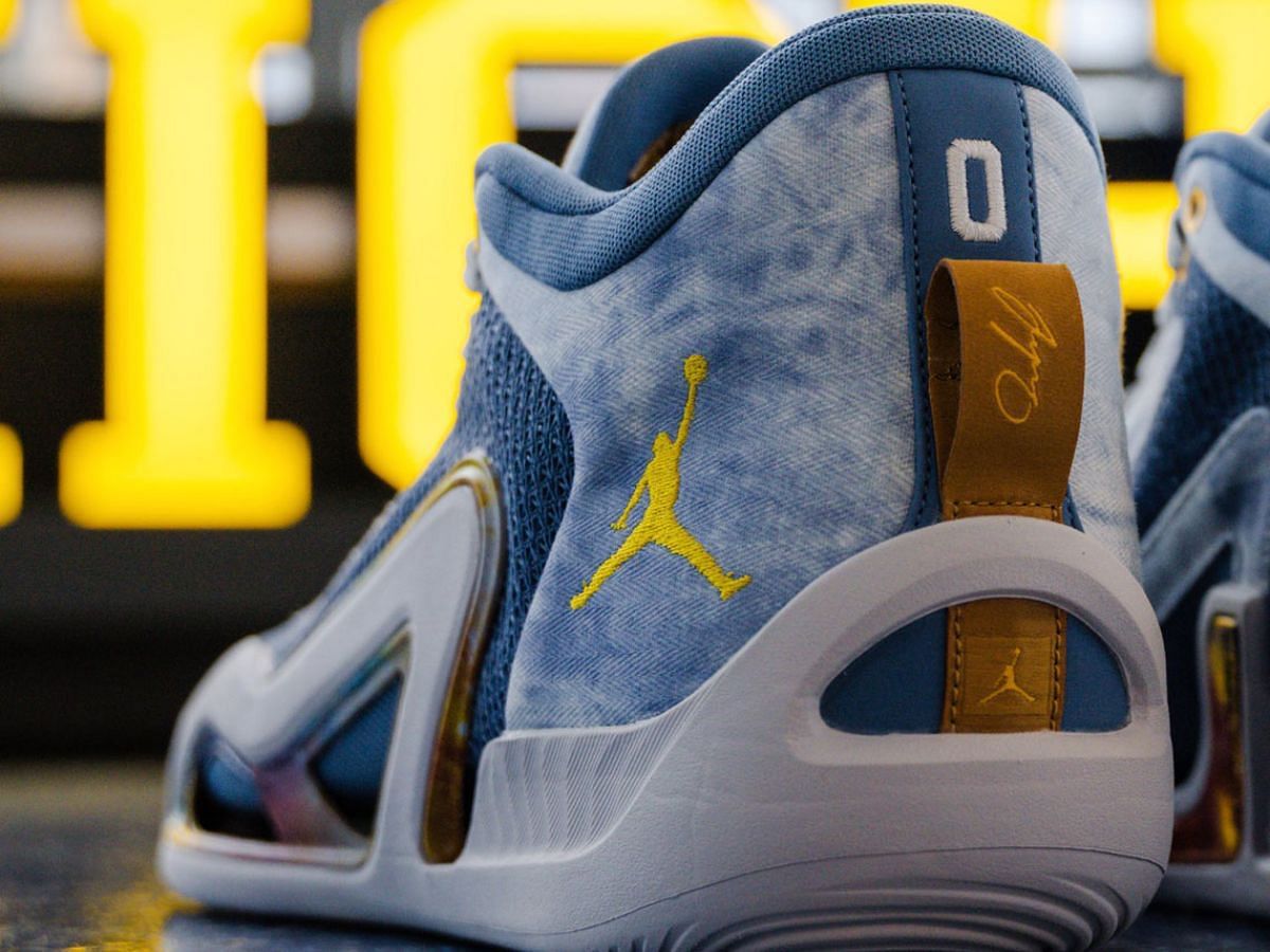 Jordan Tatum 1 &ldquo;Michigan&rdquo; PE sneakers (Image via Sneaker News)