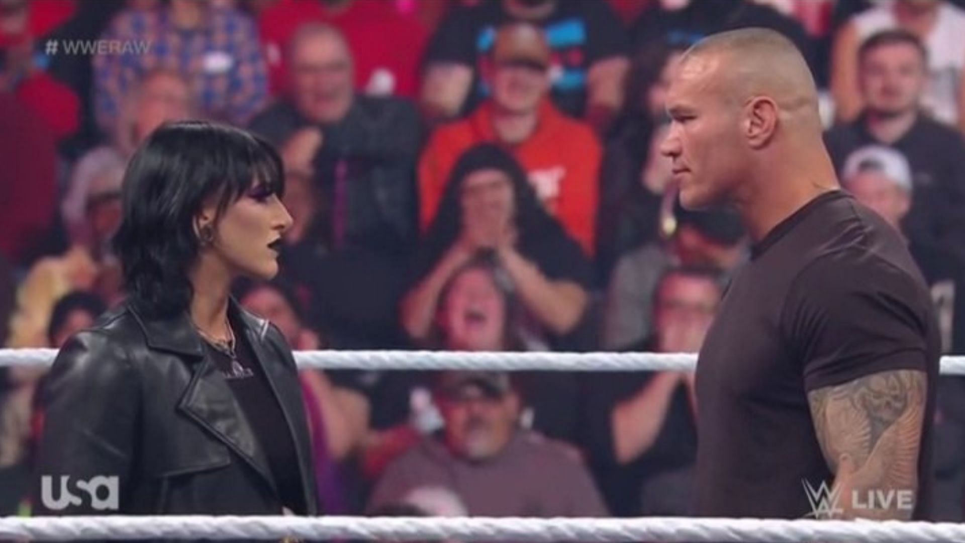 Rhea Ripley and Randy Orton came face-to-face on RAW