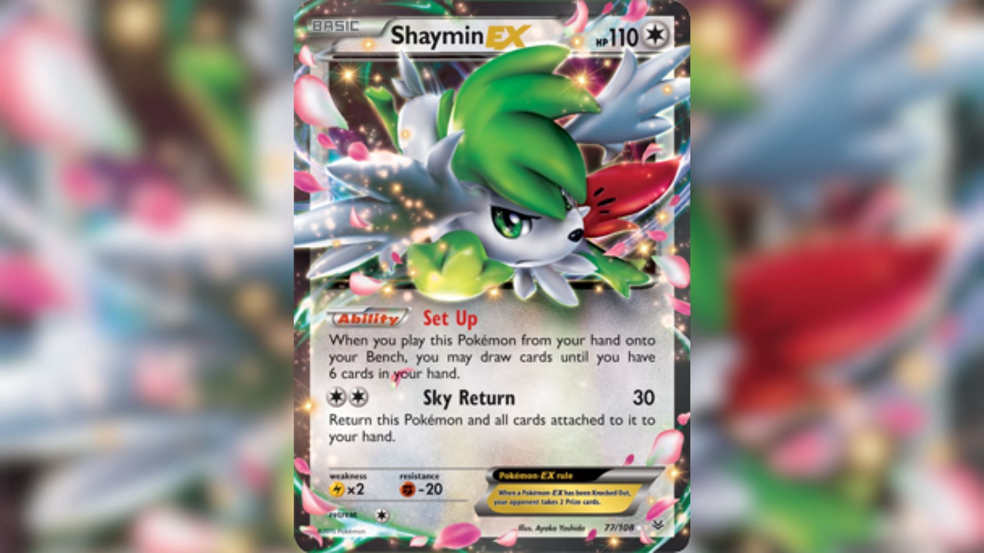3 x Shaymin Ex 77/108 Pokémon TCG Trading card game