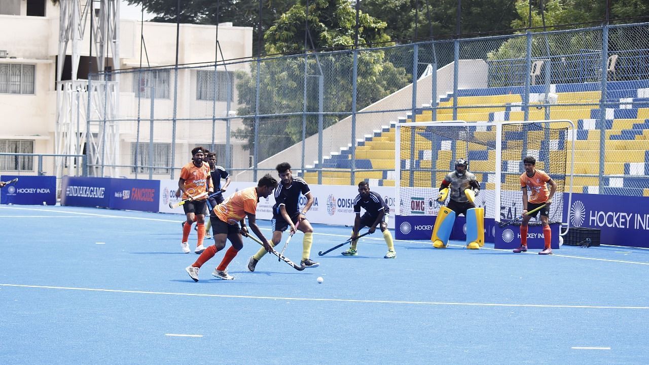 A snap from Men&rsquo;s Senior National Hockey Championship (Image: Twitter/Hockey India)
