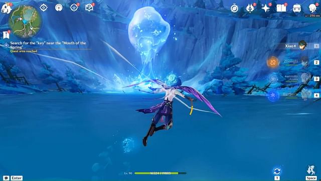 How to search for the Key near the Mouth of the Spring in Genshin 