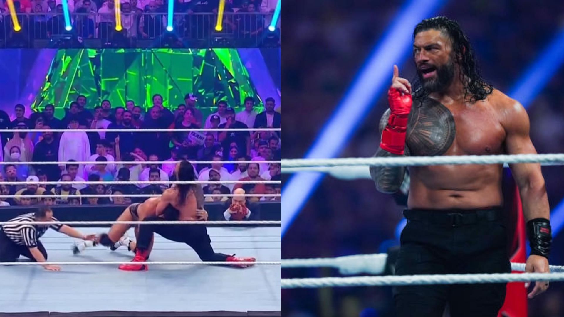 roman reigns win crown jewel la knight