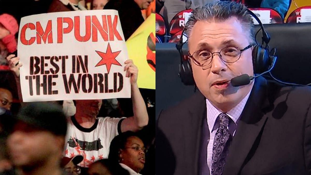 How did Michael Cole respond to CM Punk chants on WWE RAW tonight?