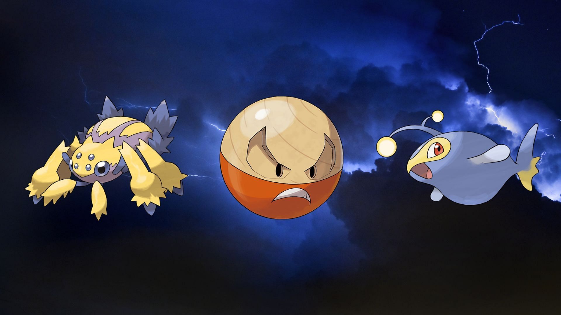 Galvantula, Hisuian Electrode, and Lanturn (Image via Sportskeeda || The Pokemon Company)