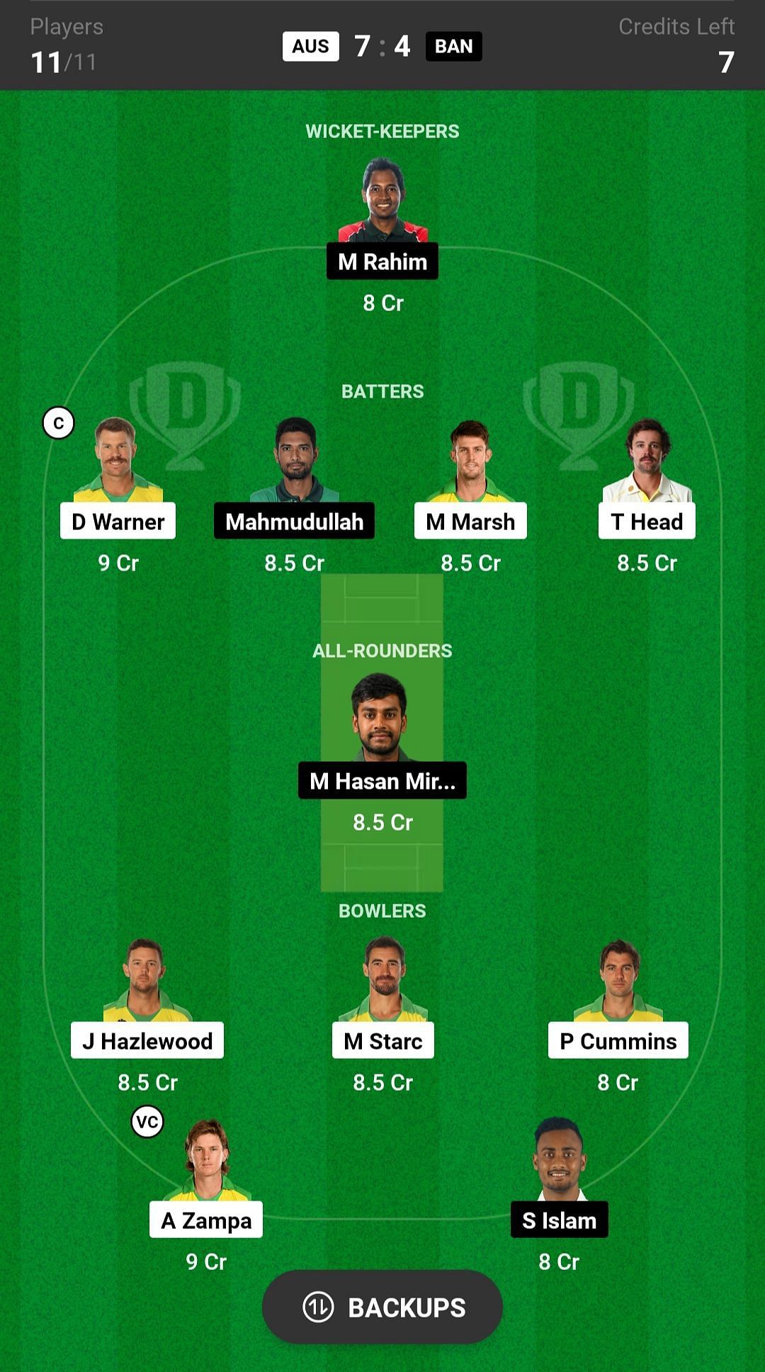 AUS Vs BAN Dream11 Prediction: Fantasy Cricket Tips, Today's Playing 11 ...