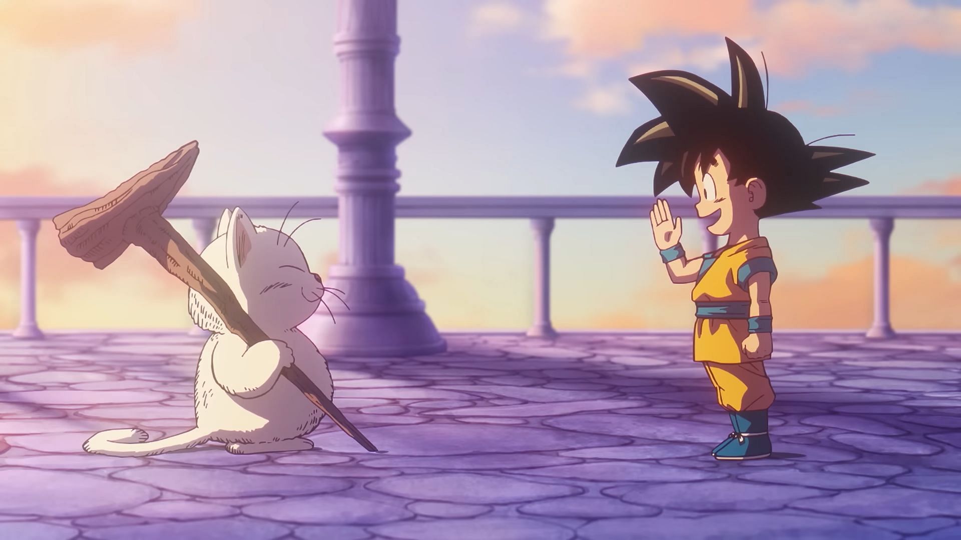 Korin and Goku as seen in the new anime&#039;s teaser (Image via Toei Animation)