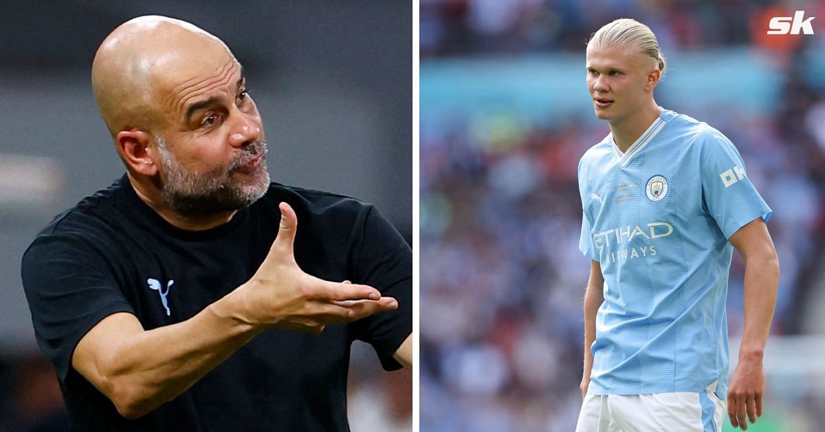 Pep Guardiola offers explanation on why he took Erling Haaland off at half-time during 6-1 Manchester City win