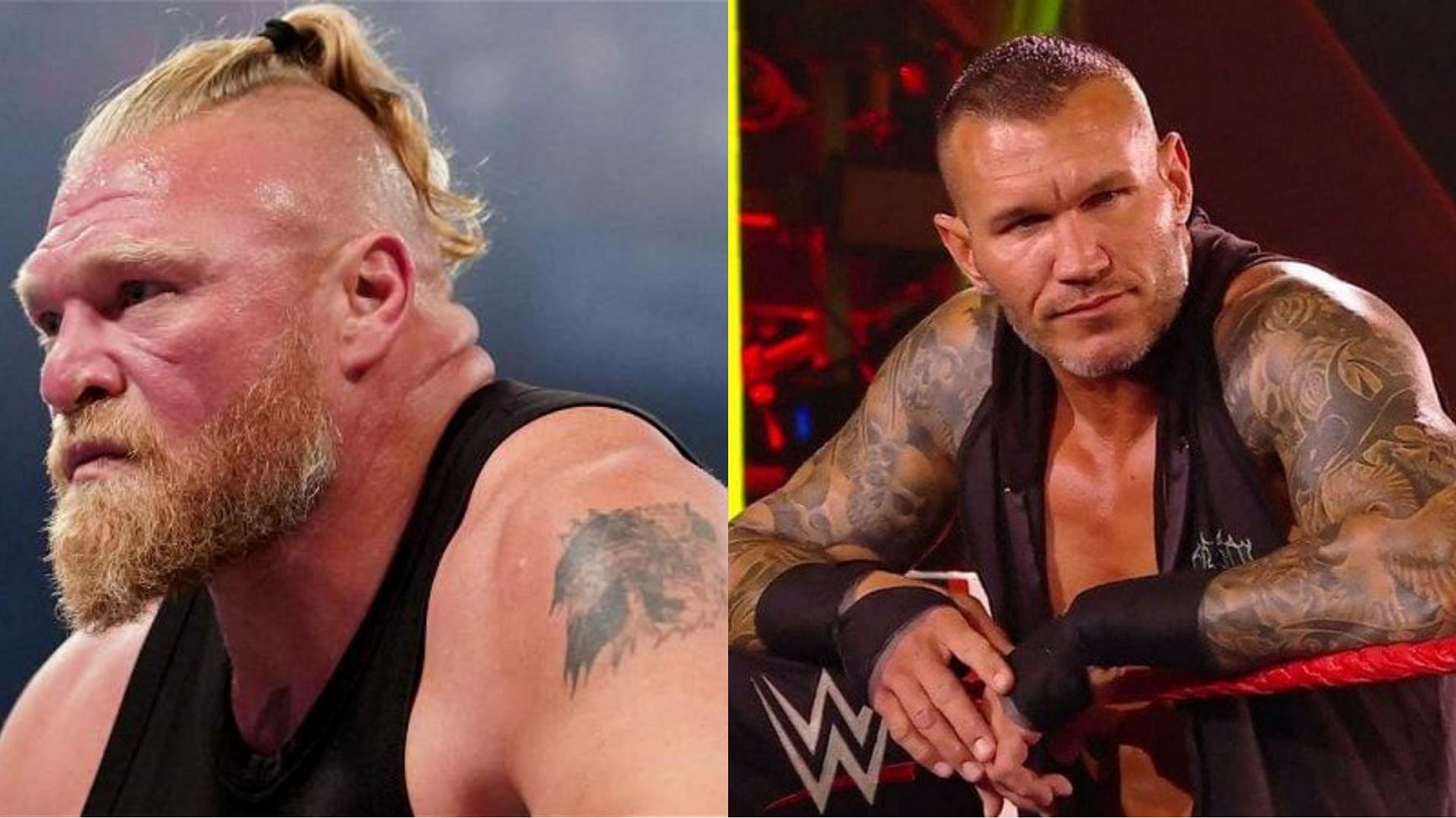 Brock Lesnar (left) and Randy Orton (right)