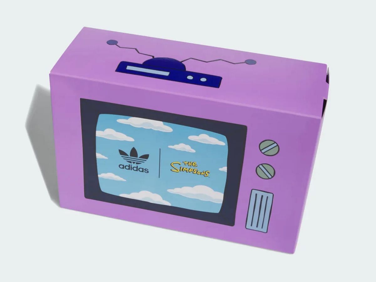 Packaging of The Simpsons x Adidas Sneakers pack (Image via Sneaker News)