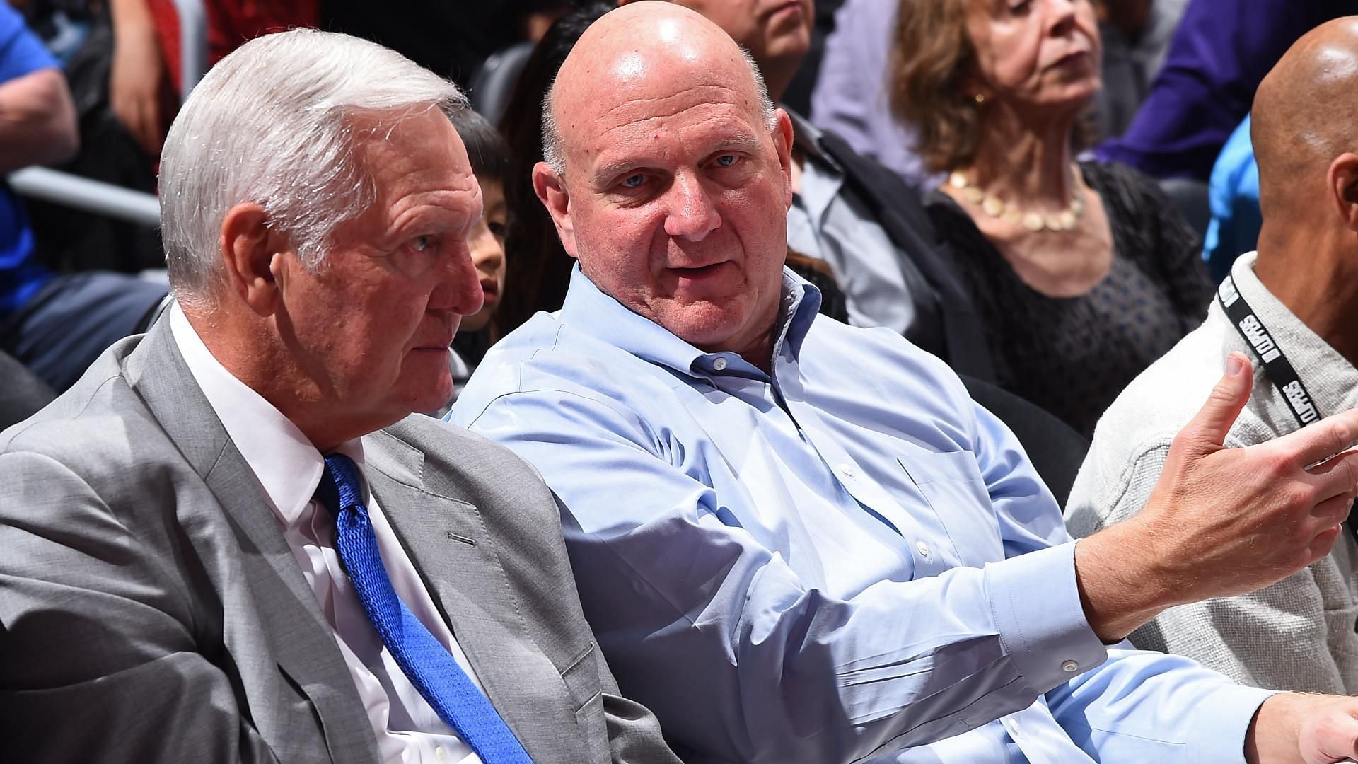 Jerry West and Steve Ballmer of the LA Clippers.