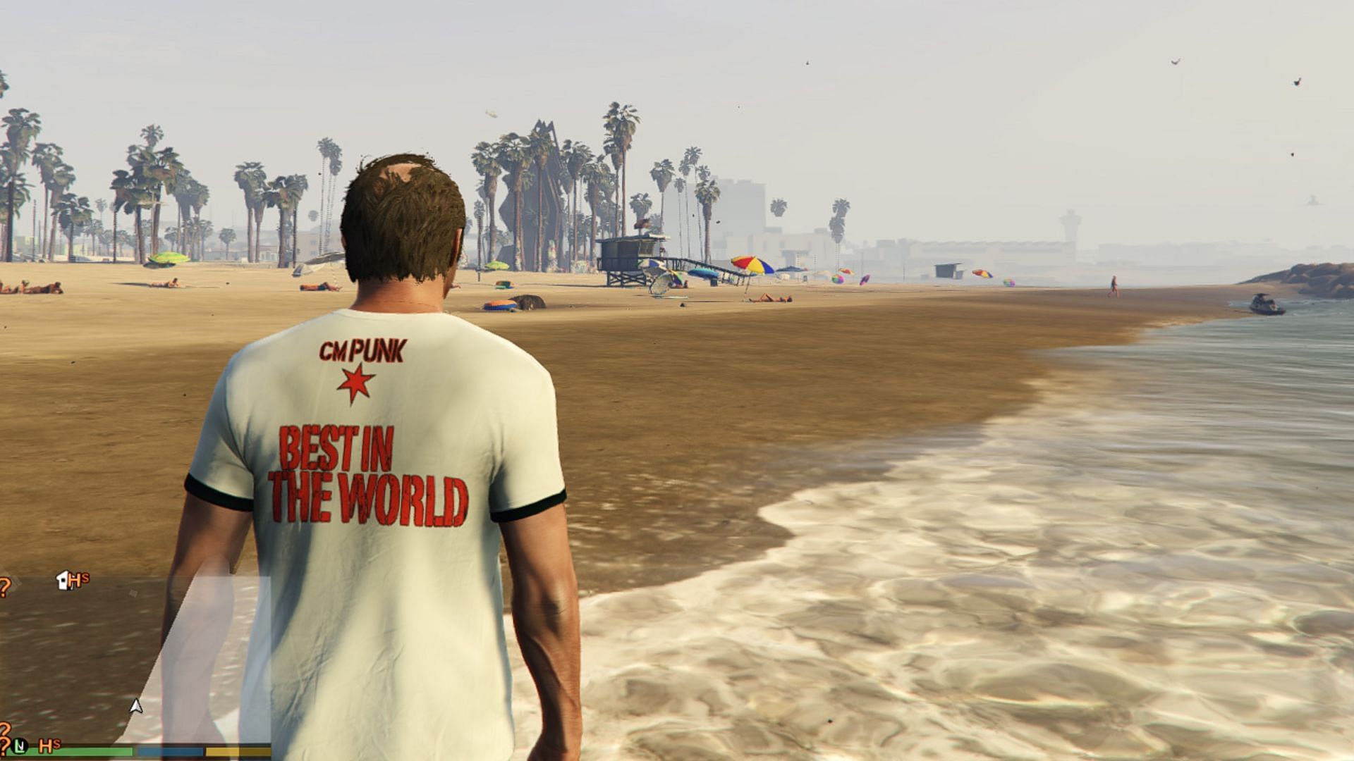 Trevor wearing the CM Punk shirt (Image via gta5-mods)