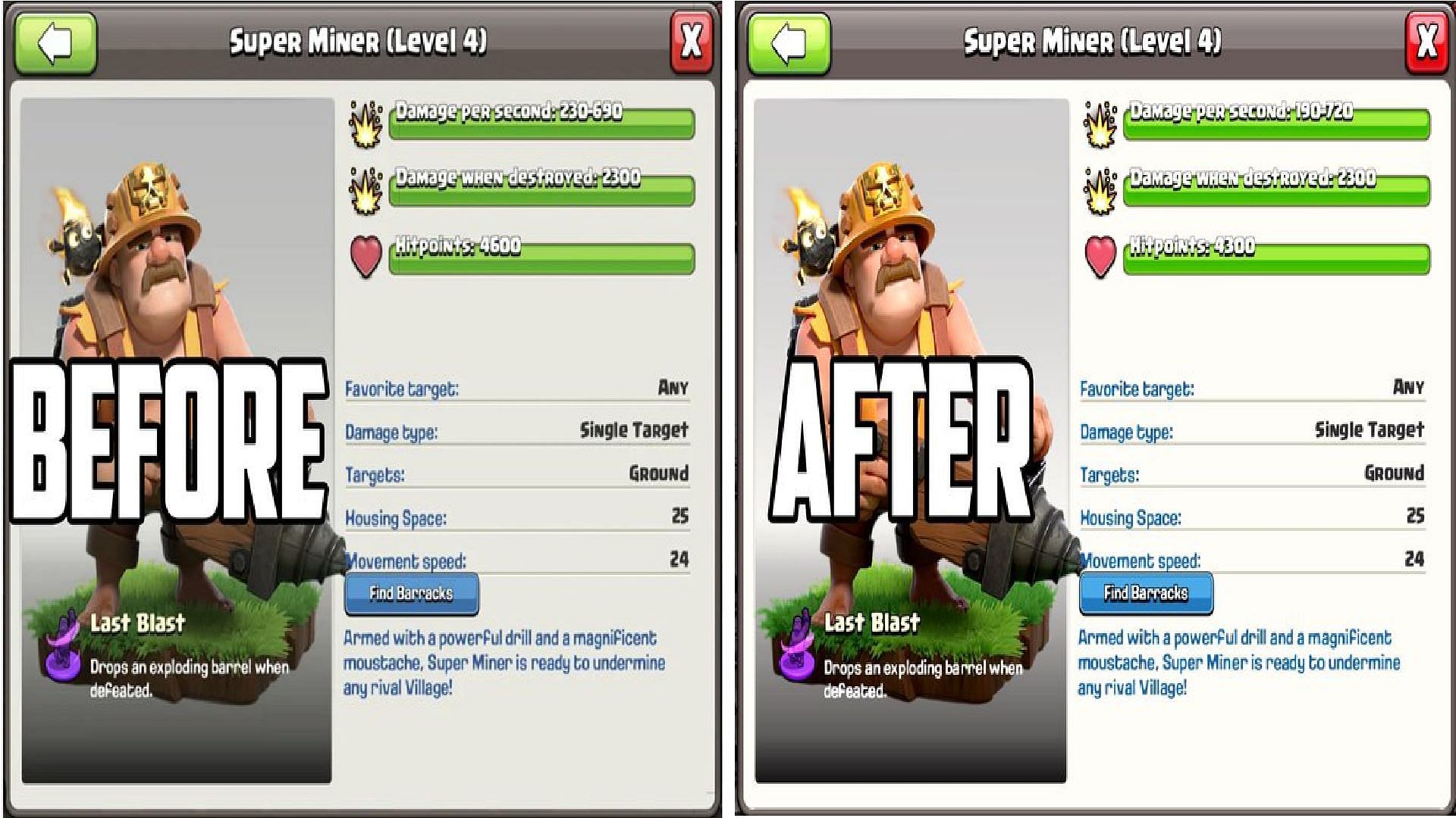 Clash of Clans,  Super Miners nerf
