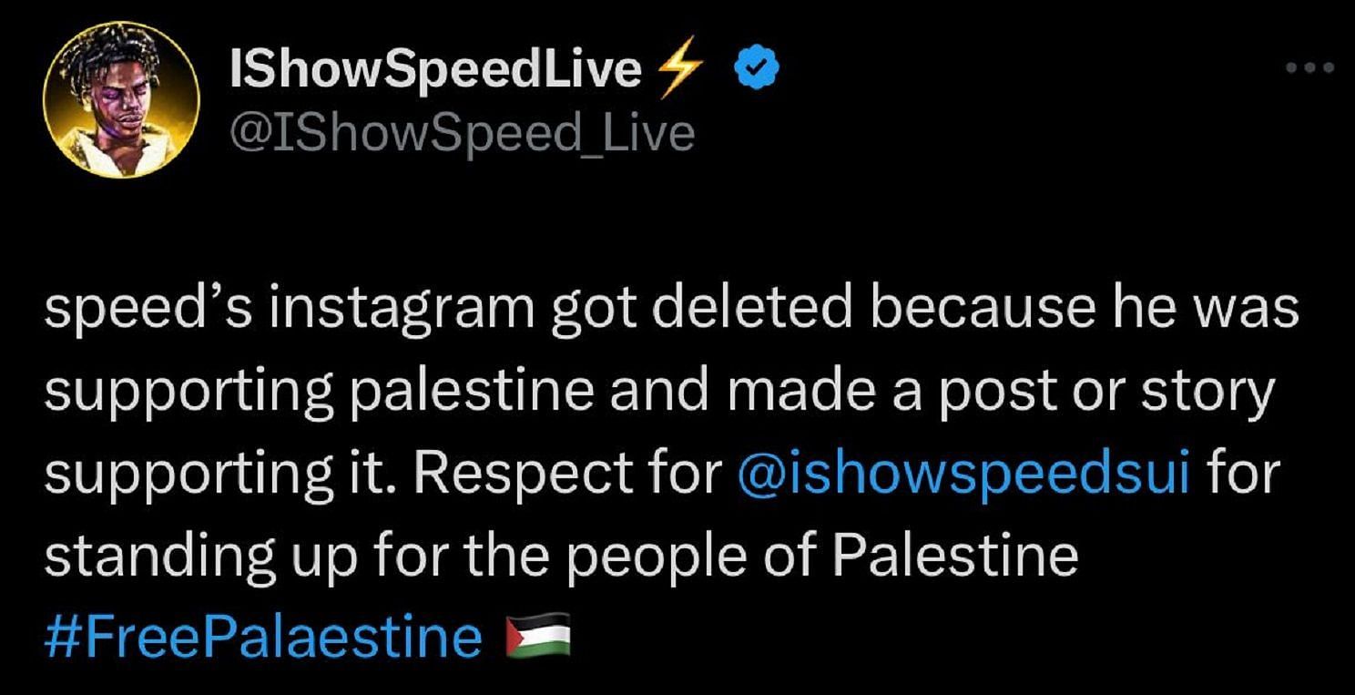 Why was IShowSpeed's Instagram account banned? Reason explored