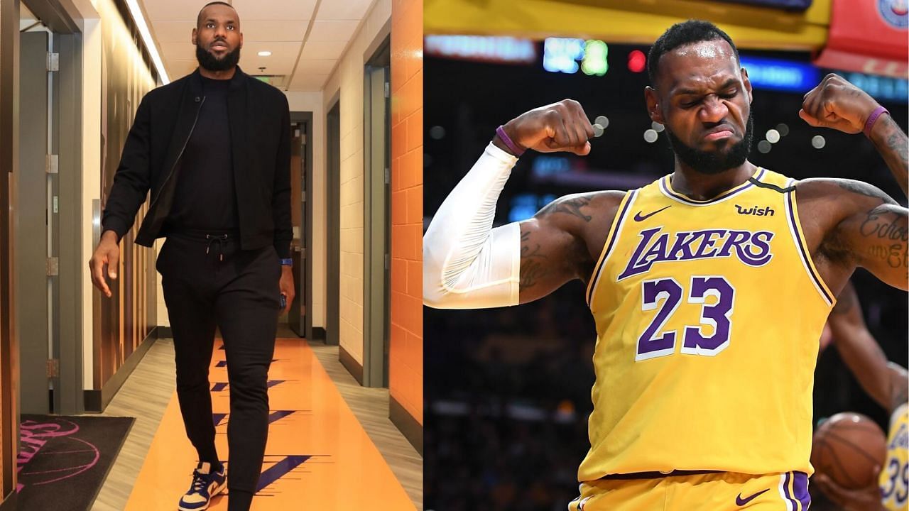 LeBron James rocks in his pre-game outfit.