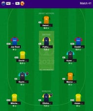 Best 2023 World Cup Fantasy Team for Match 41 - NZ vs SL