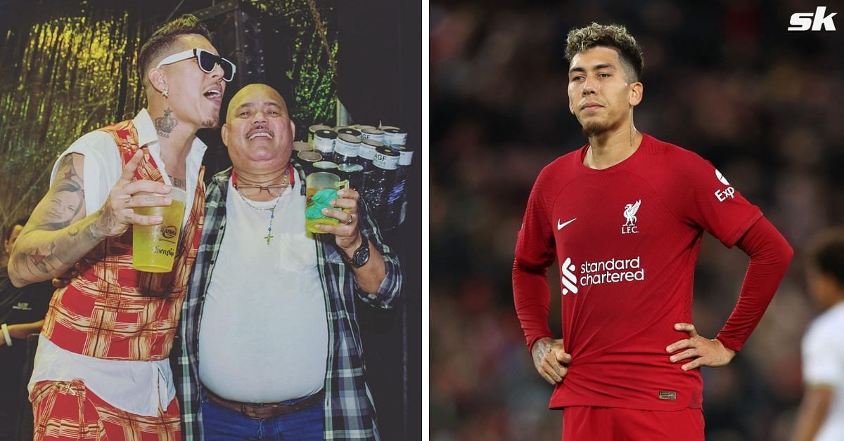 Roberto Firmino and his father 