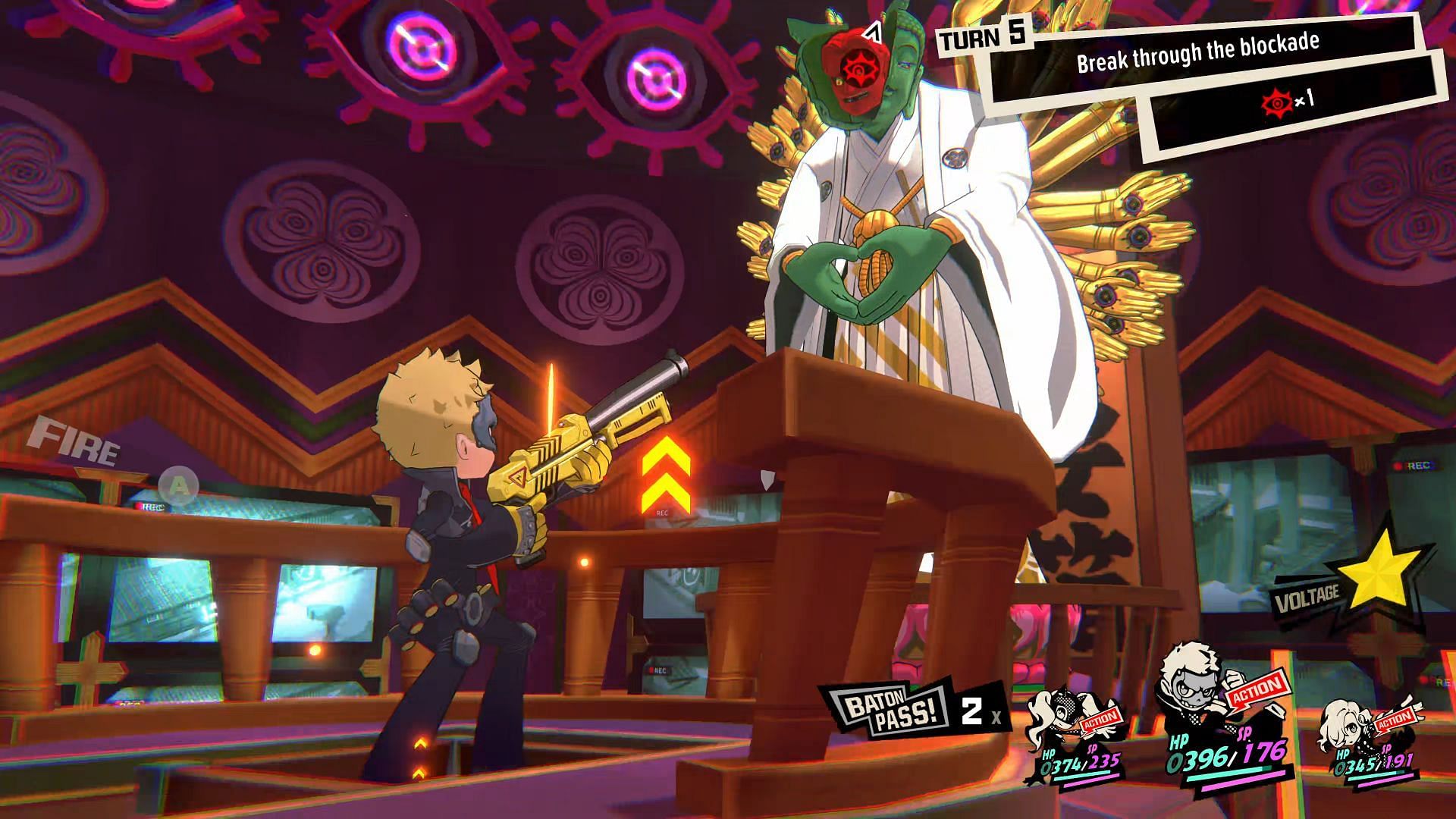 Shoot Yoshiki to reach Phase 2 (Image via Persona 5 Tactica)