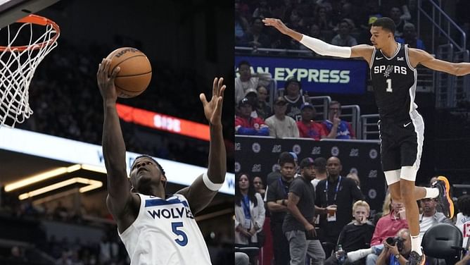Watch: Anthony Edwards hits insane reverse layup over Victor Wembanyama