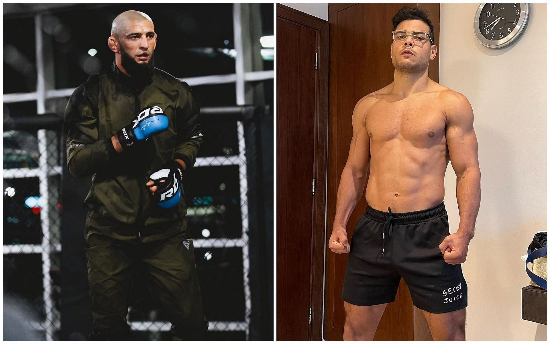 Khamzat Chimaev (left) and Paulo Costa (right) [Images Courtesy: @khamzat_chimaev and @borrachinhamma on Instagram]