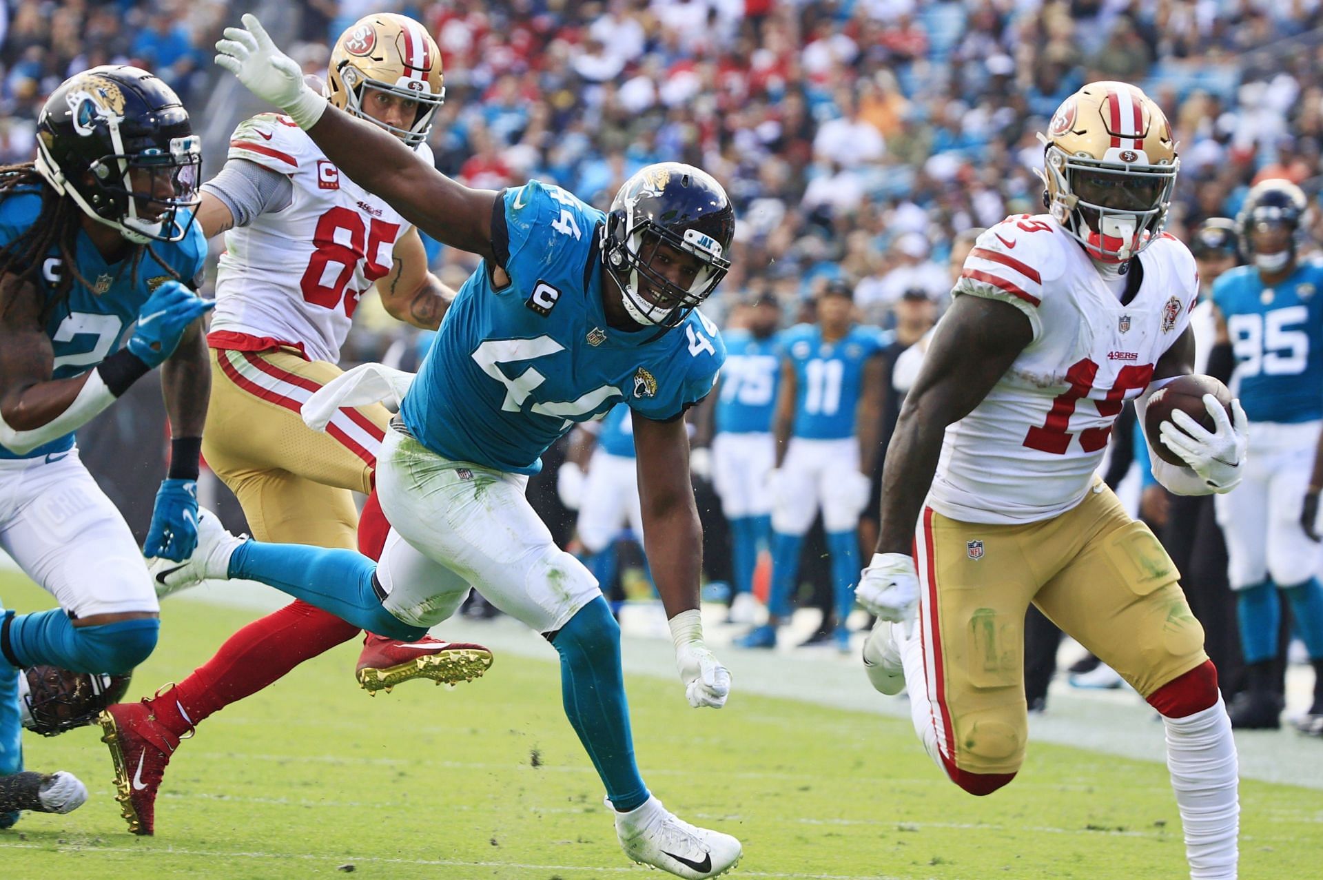 NFL Inactives today: Who is out for Jaguars vs. 49ers in Week 10?