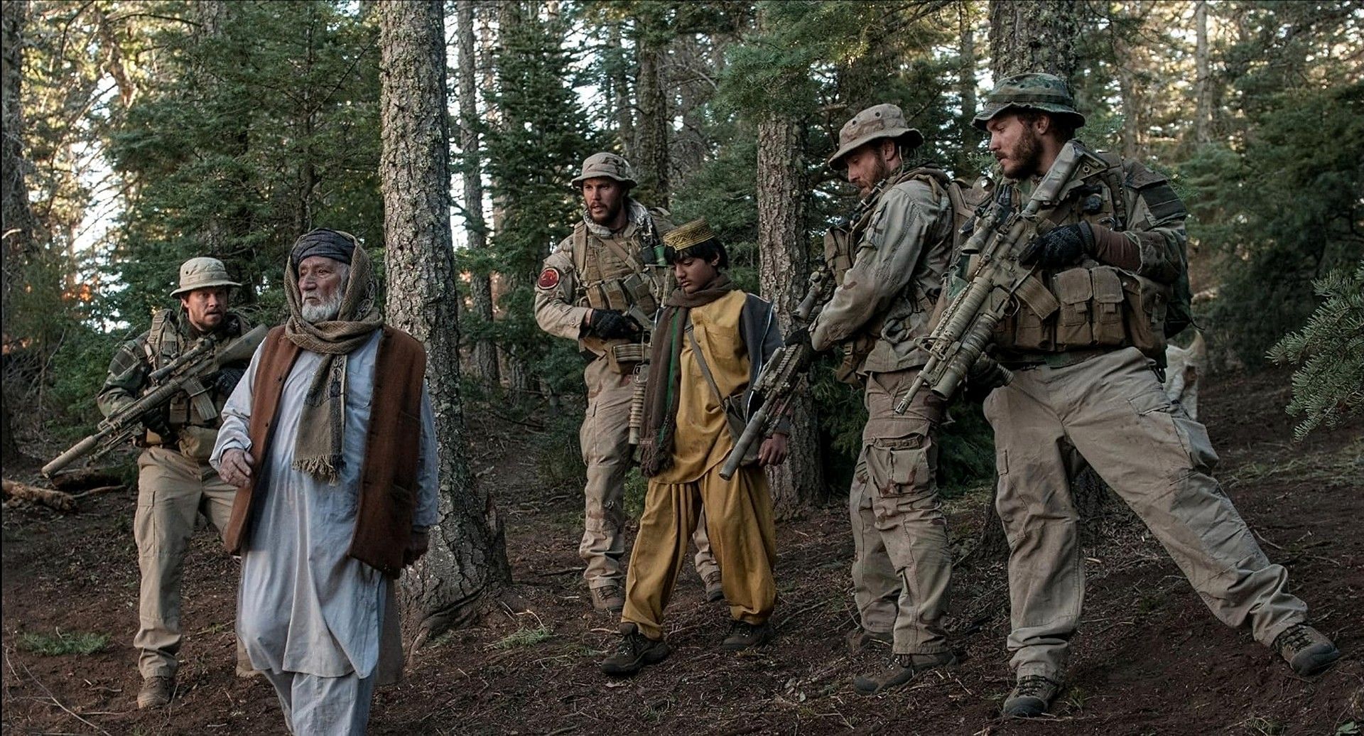 Lone Survivor; Starring: Mark Wahlberg, Emile Hirsch, Eric Bana