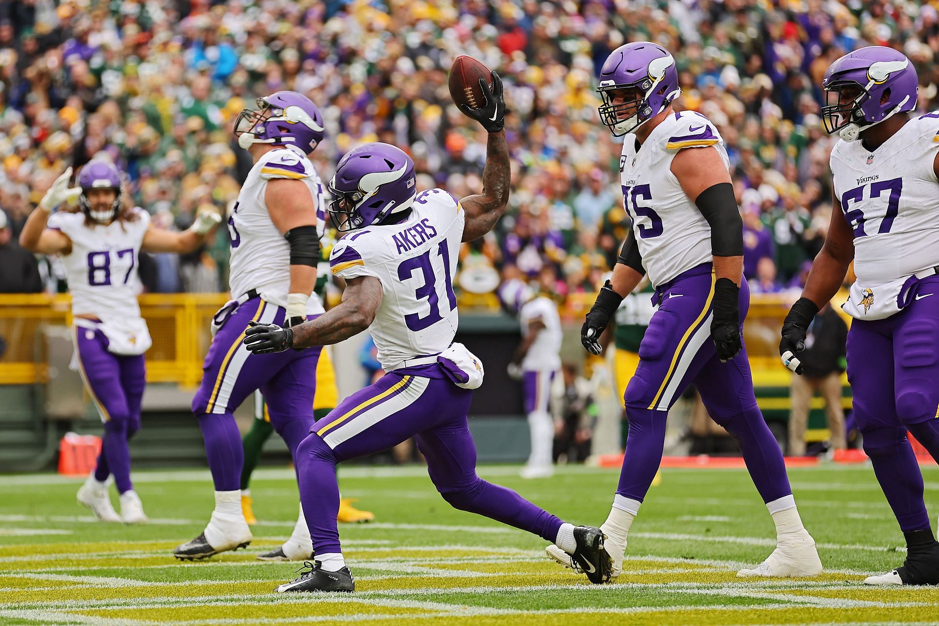 Cam Akers during Minnesota Vikings v Green Bay Packers