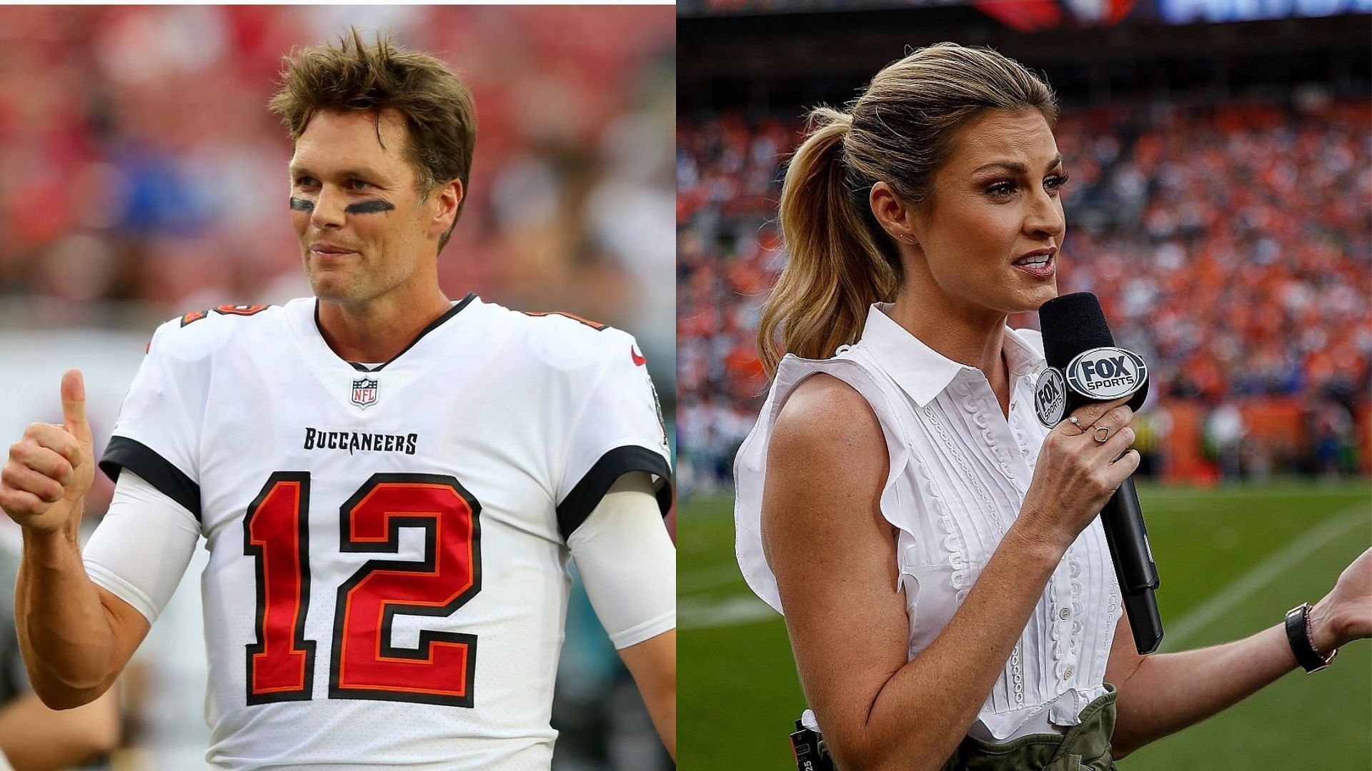 Erin Andrews was spotted at dinner with Tom Brady in Los Angeles.