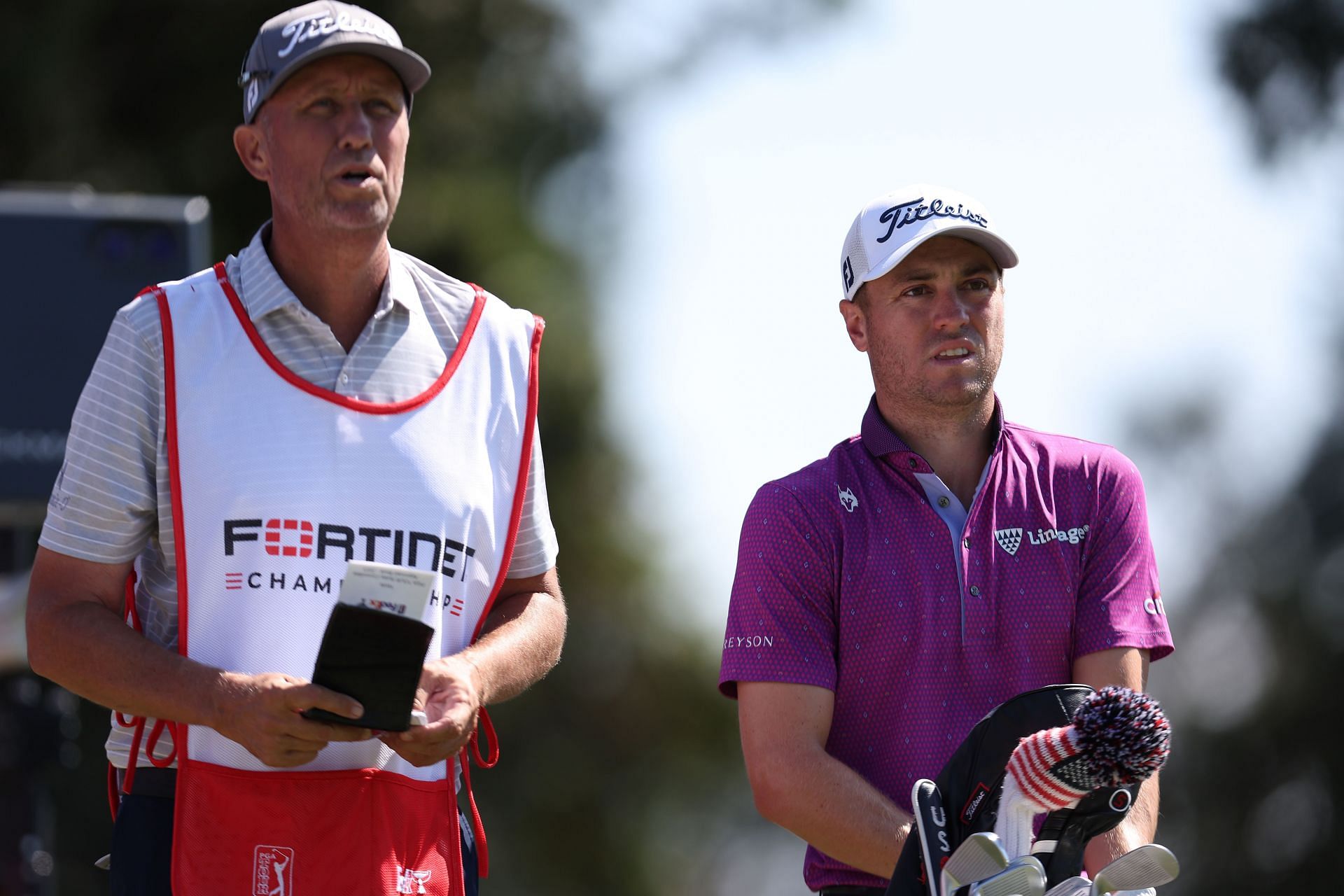 Jim Bones Mackay with Justin Thomas at the Fortinet Championship - Final Round (Image via Getty)