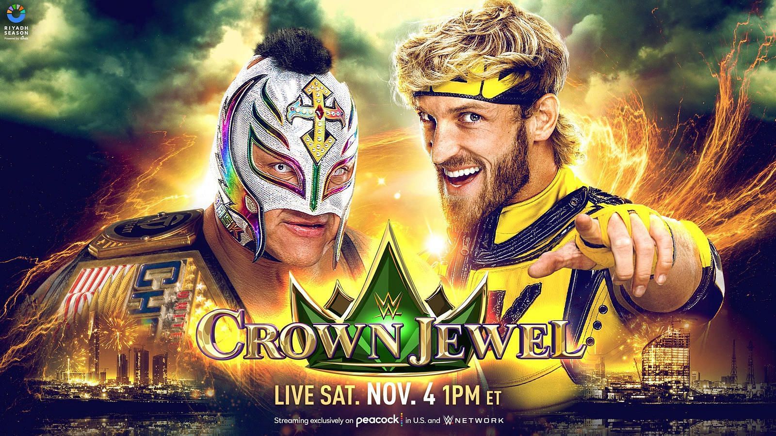 Rey Mysterio will defend his United States Championship against Logan Paul at Crown Jewel