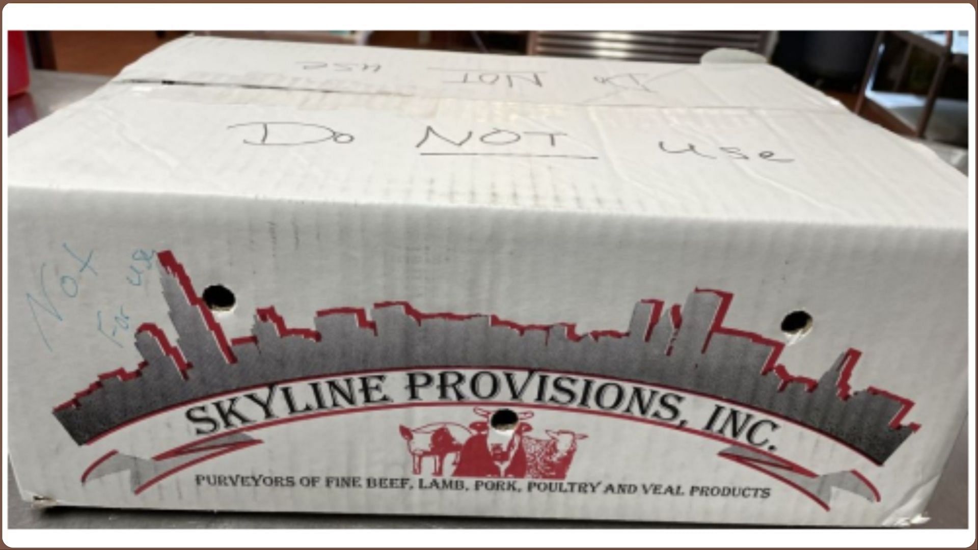 Skyline Provisions, Inc. recalls ground beef products over foreign material contamination (Image via FSIS)