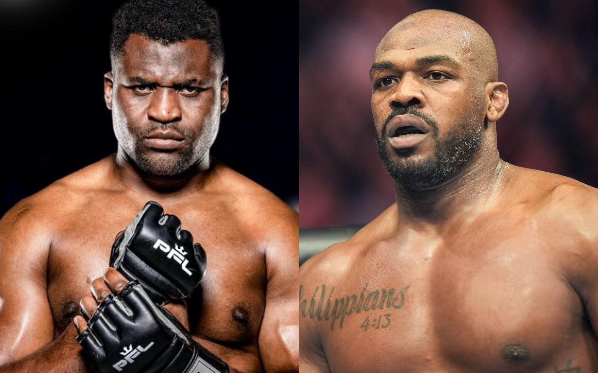 Francis Ngannou (left) and Jon Jones (right) [Images Courtesy: @GettyImages and @francisngannou on Instagram]