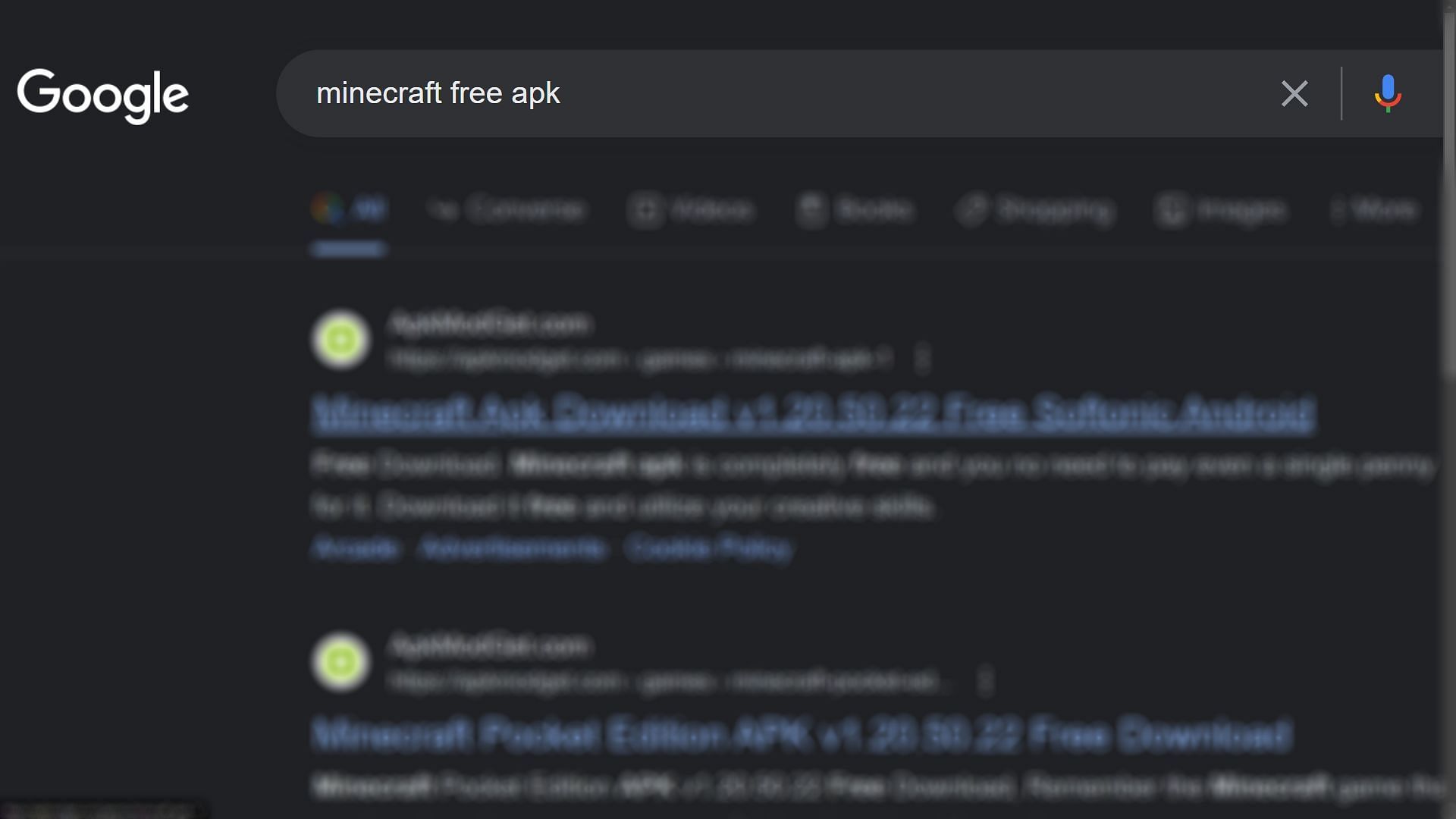 Minecraft free APK download links on internet are fake and can