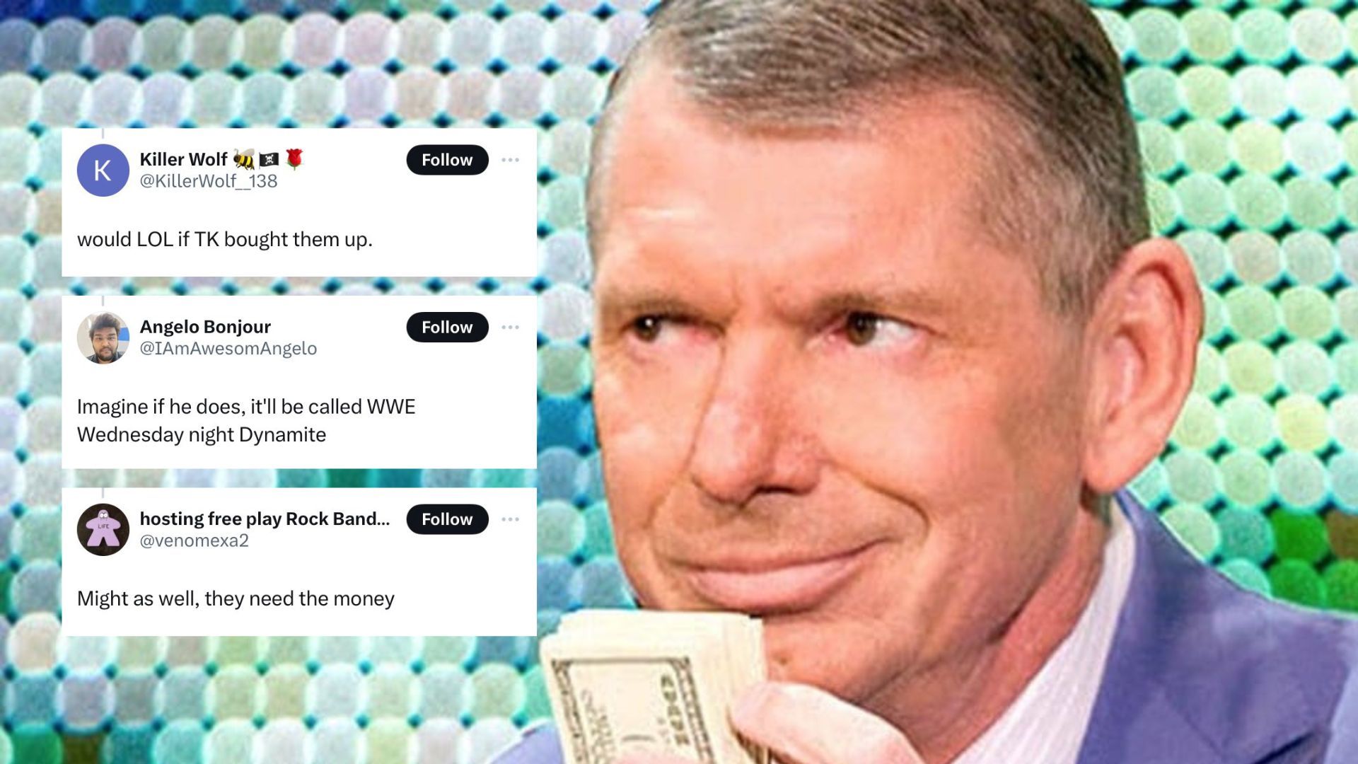 Fans have joked that Vince McMahon will buy AEW