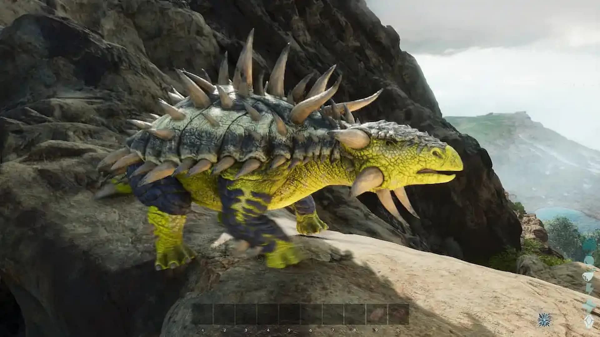 The Ankylosaurus is great for gathering resources (Image via Studio Wildcard)